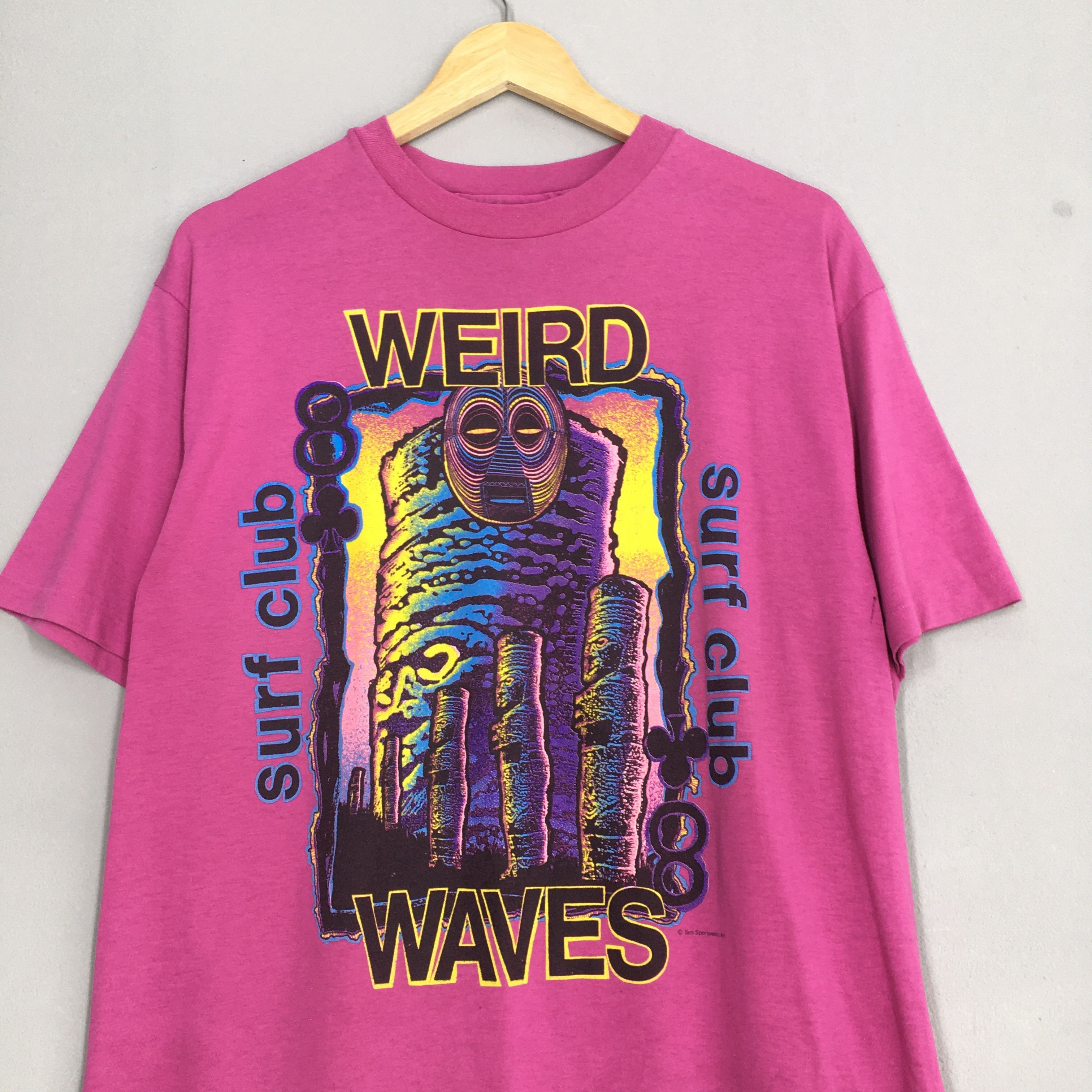 Vintage Vintage Weird Waves Surf Club Sportswear Surfing Tshirt XL Size US XL / EU 56 / 4 - 2 Thumbnail