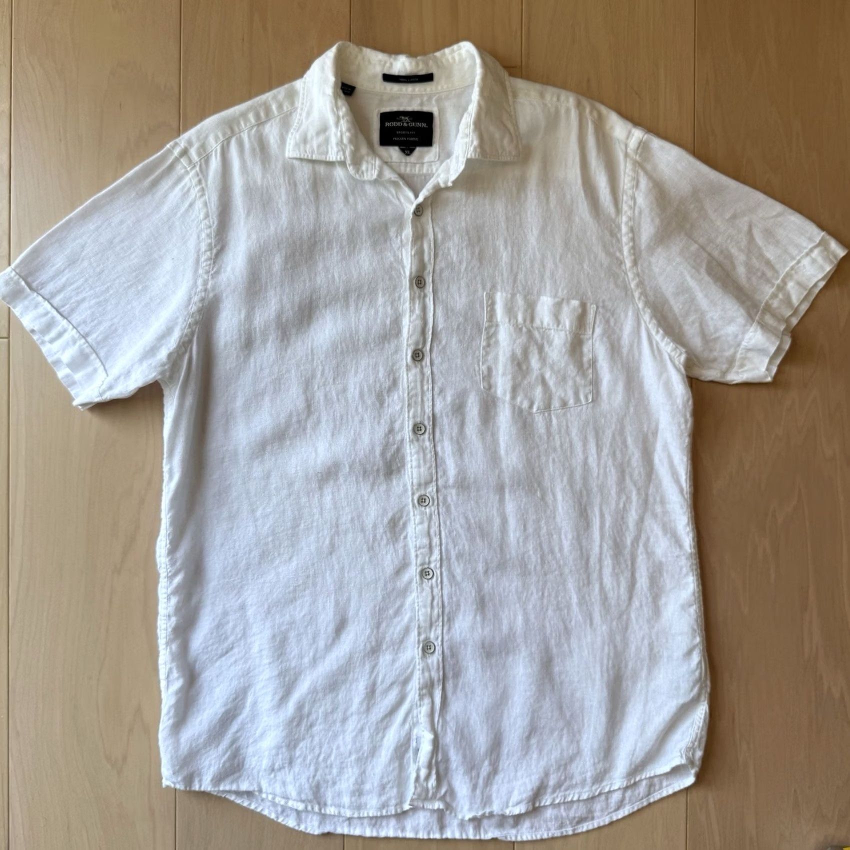 Rodd & Gunn Rodd & Gunn Linen Shirt XL White Casual Short Button Up New York Minimalist Mens Size US XL / EU 56 / 4 - 2 Thumbnail