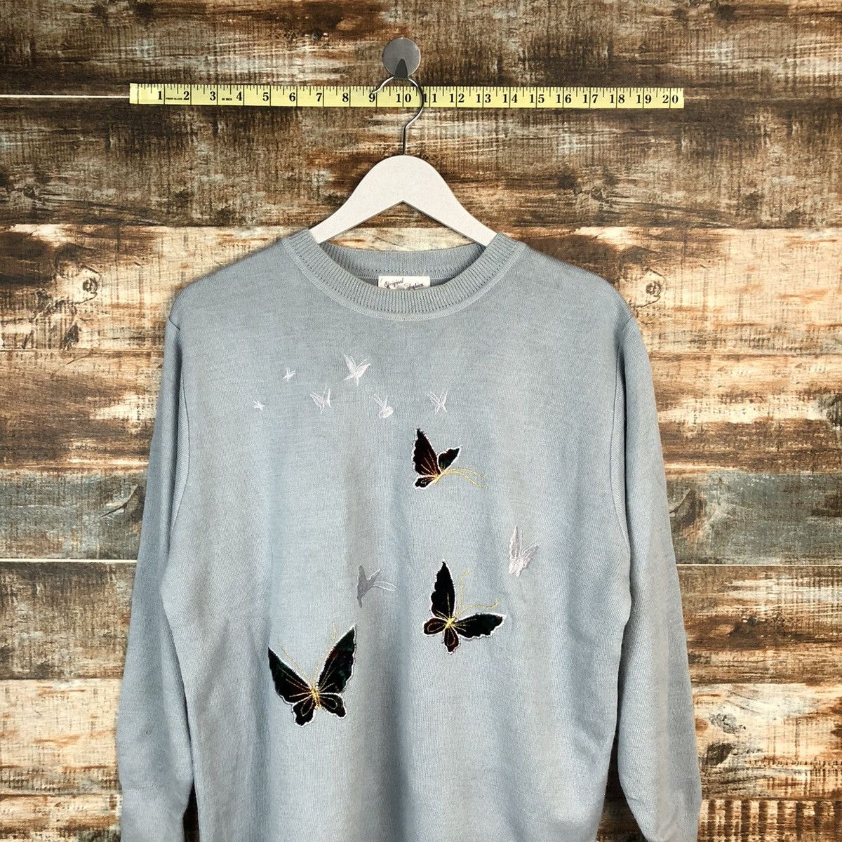 Homespun Knitwear × Japanese Brand × Vintage Original Fashion vintage Blue Knitwear #A1604 Size XL / US 12-14 / IT 48-50 - 2 Thumbnail