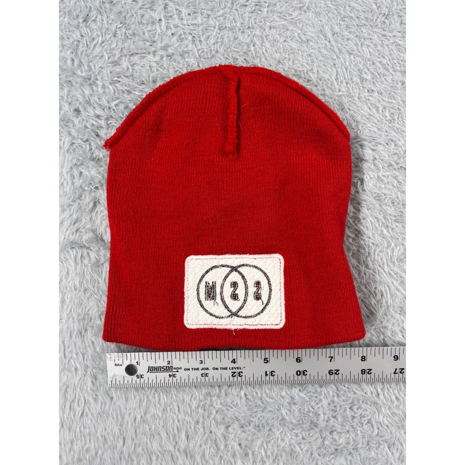 Logo 7 SSM Beanie Toque Adult One Size Red Knit Embroidered Logo Acrylic Ski Outdoors Size ONE SIZE - 4 Thumbnail