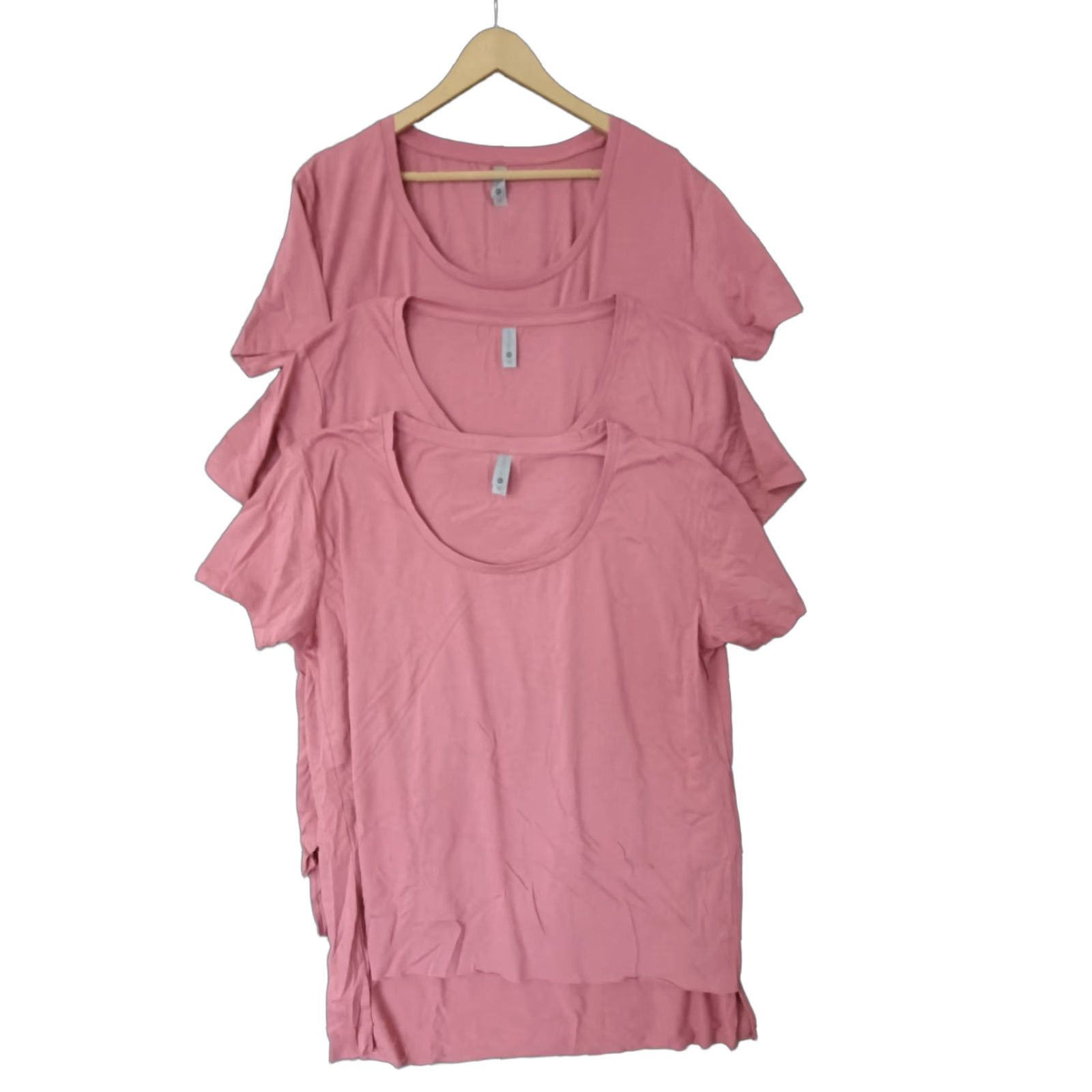 Next Level Next Level Tunic Shirt Women’s 3-Pack Short Sleeve Pink XXL T-Shirt Casual Blank Cotton Blend Round Neck Women’s Shirt Size XXL / US 16-18 / IT 52-54 - 1 Thumbnail