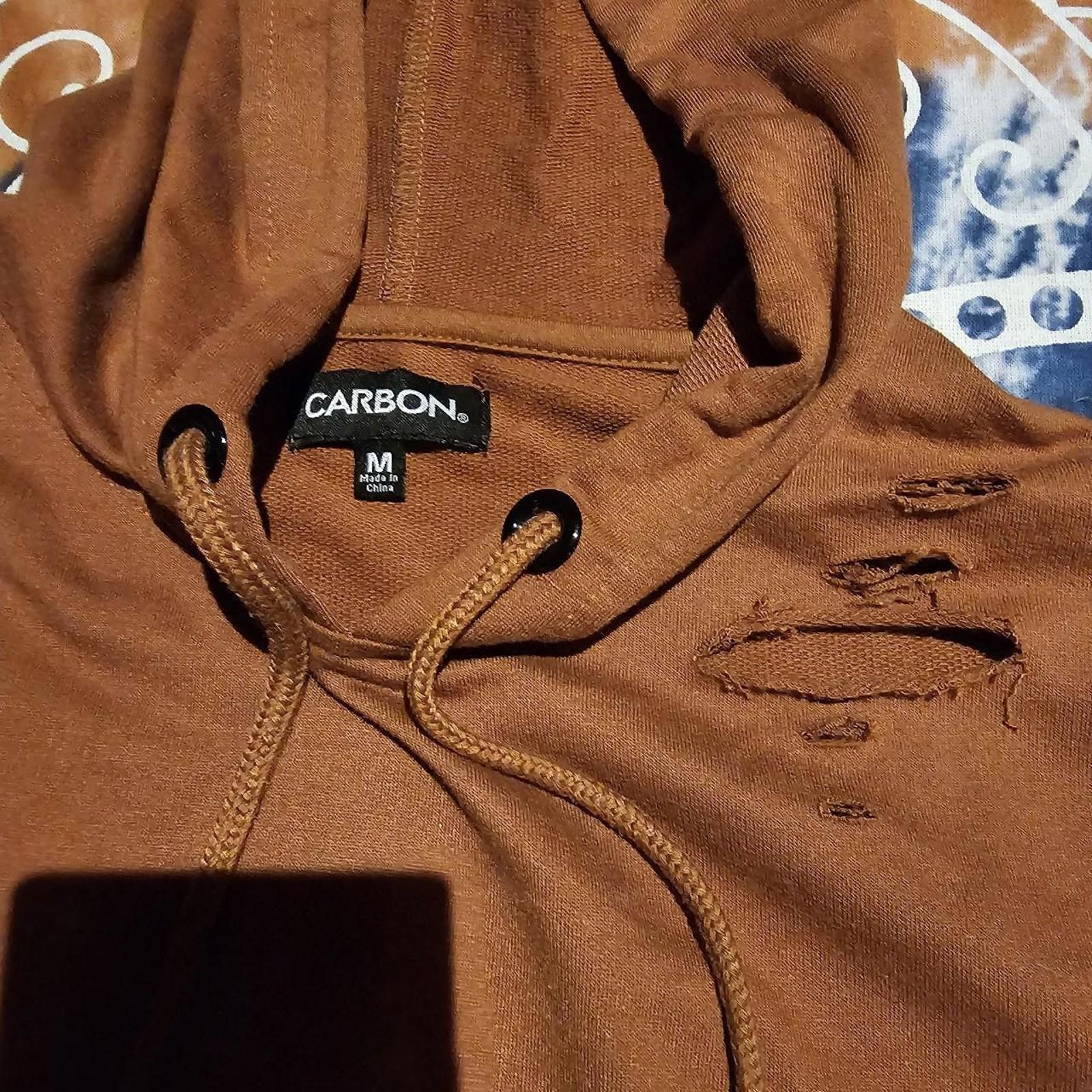 Carbon CARBON MENS DISTRESSED MEDIUM SWEATSHIRT BURNT ORANGE Size US M / EU 48-50 / 2 - 6 Thumbnail