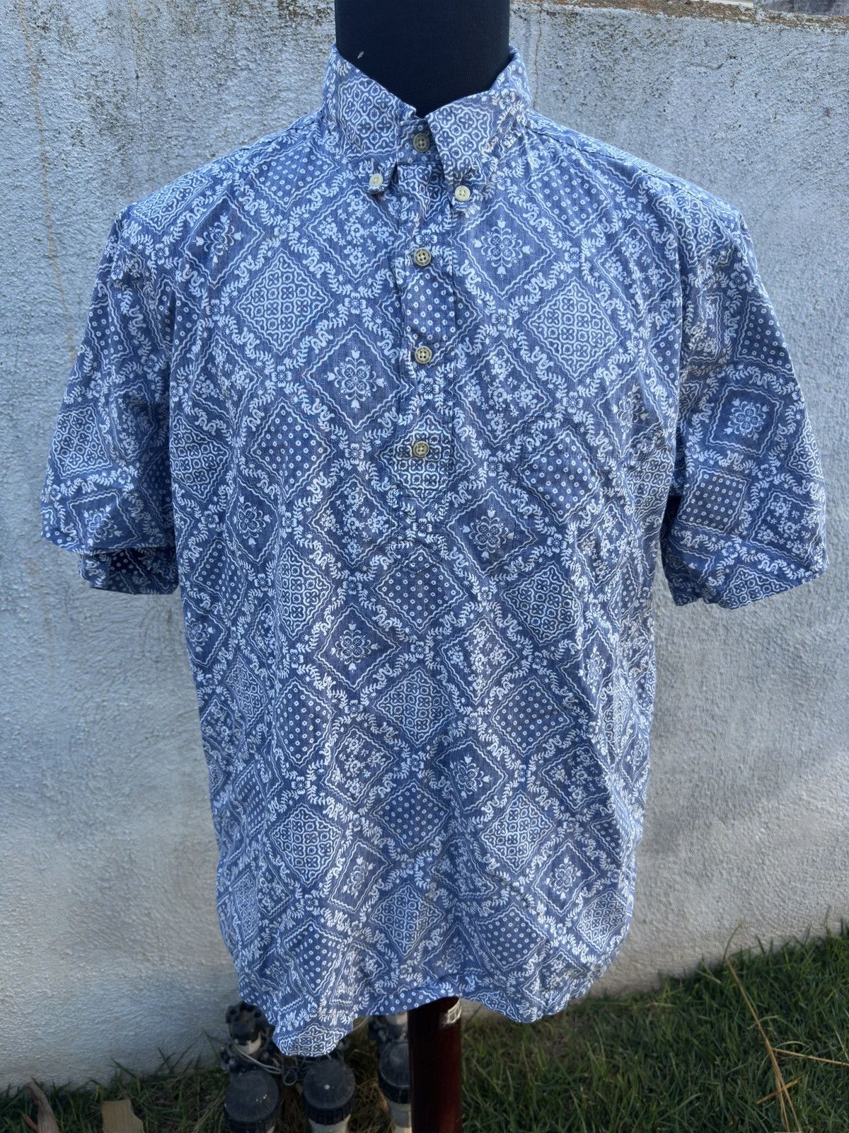 Reyn Spooner PreOwned Reyn Spooner Classic Hawaiian Print Blue Men's L Size US L / EU 52-54 / 3 - 1 Thumbnail