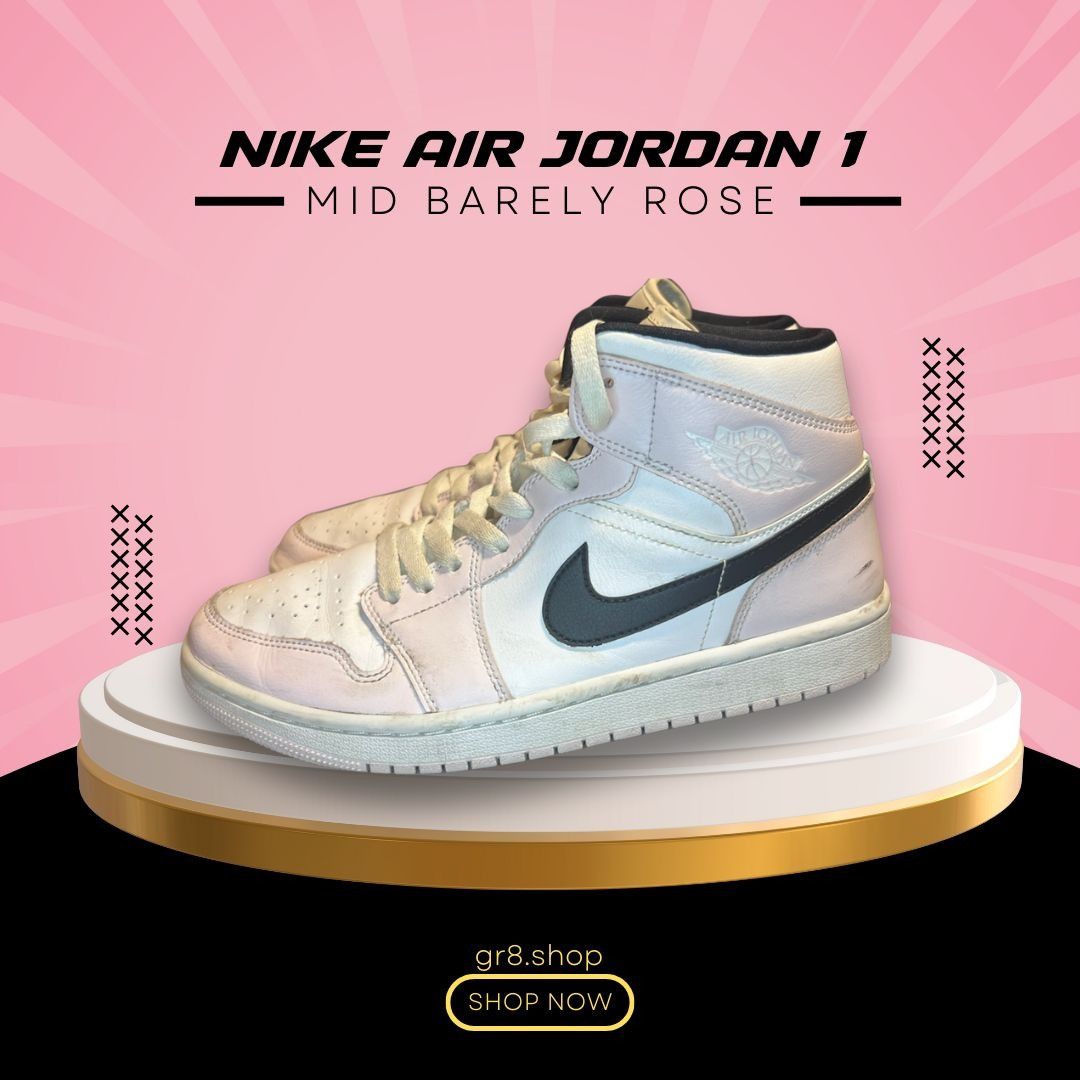 Nike Air Jordan Mid Barely Rose Womens Sneakers Size
