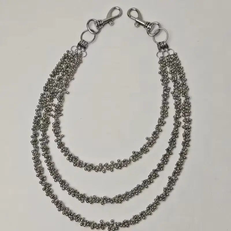Jewelry Bead Flower Three Tier Silvery Pants Chain Size ONE SIZE - 6 Thumbnail