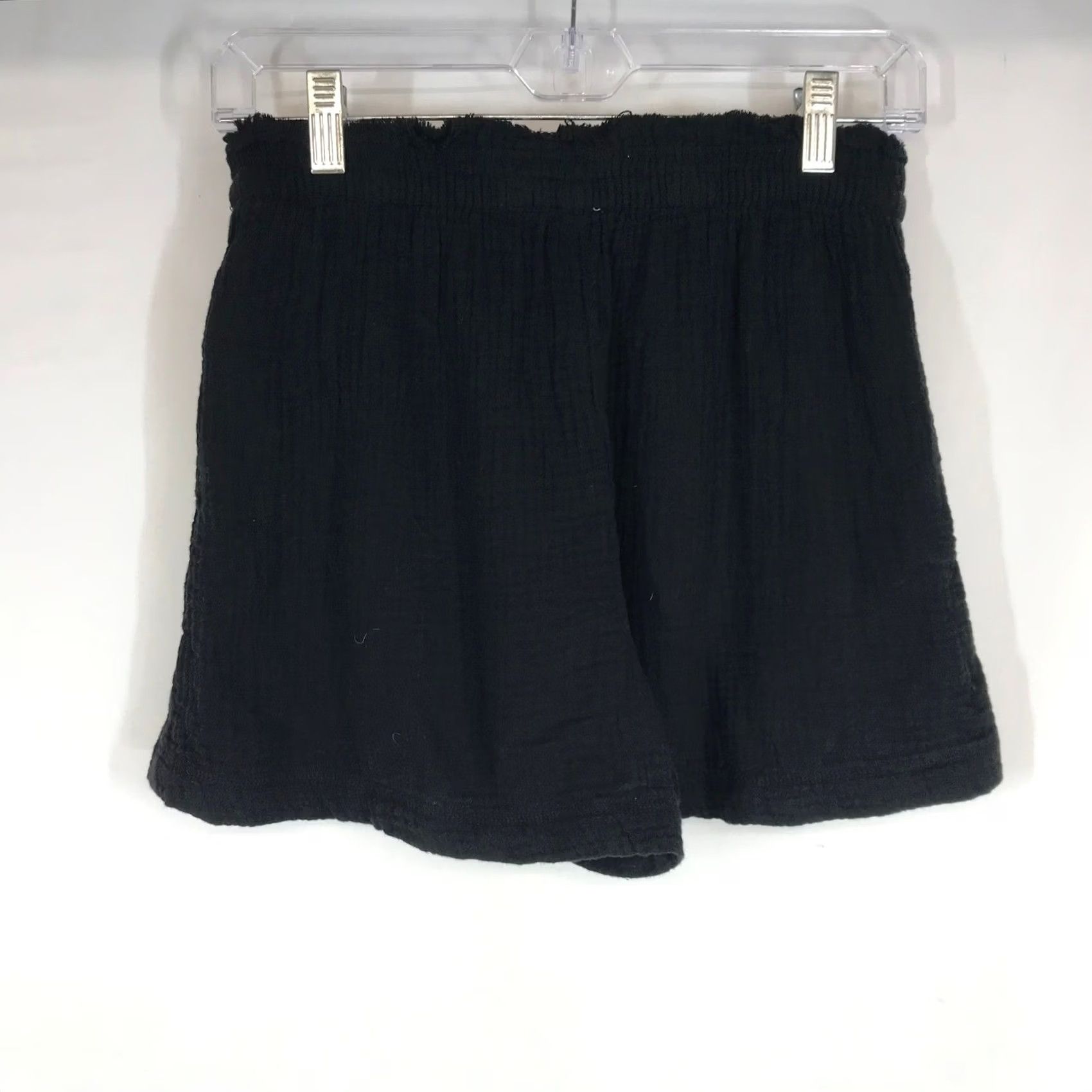 Vintage Aerie Shorts Womens Small Black Gauze Elastic Waist Boho Casual Beach Loungewear Size 28" / US 6 / IT 42 - 4 Thumbnail