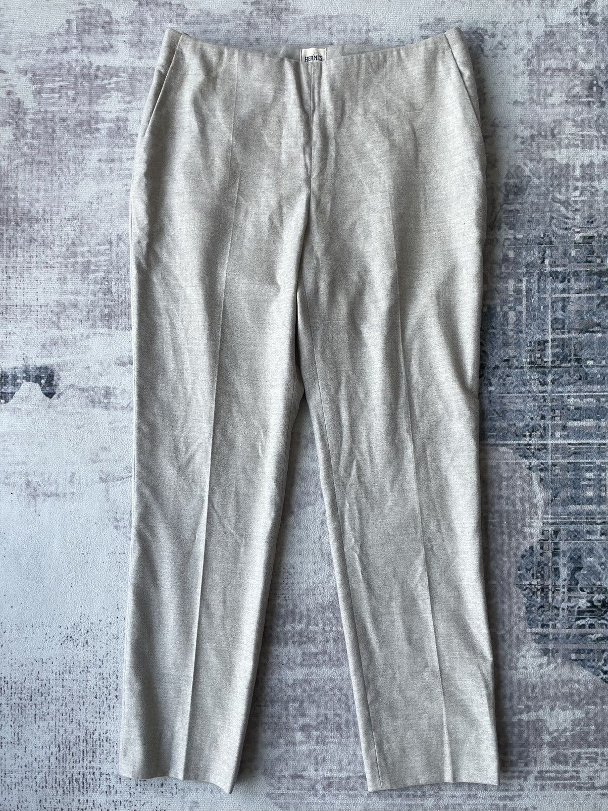 image of Vintage Hermes By Maison Margiela Slack Pants in Cream, Women's (Size 26)