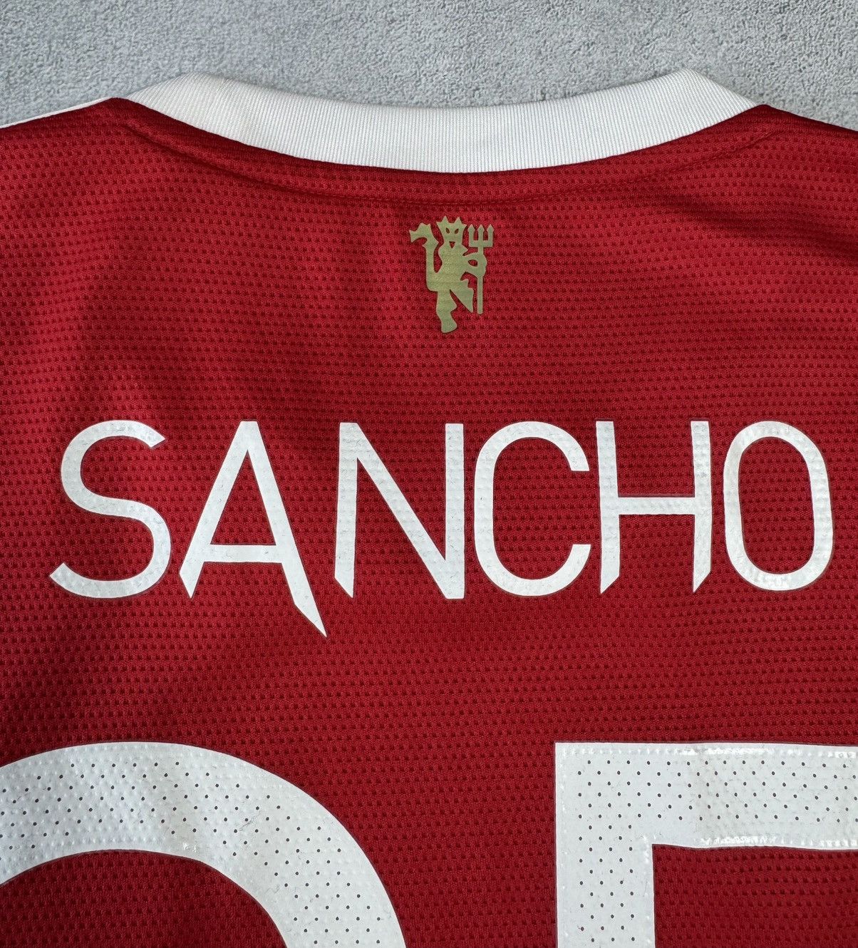 Adidas Manchester United 2021 2022 Home Shirt Adidas #25 Sancho Size US L / EU 52-54 / 3 - 6 Thumbnail