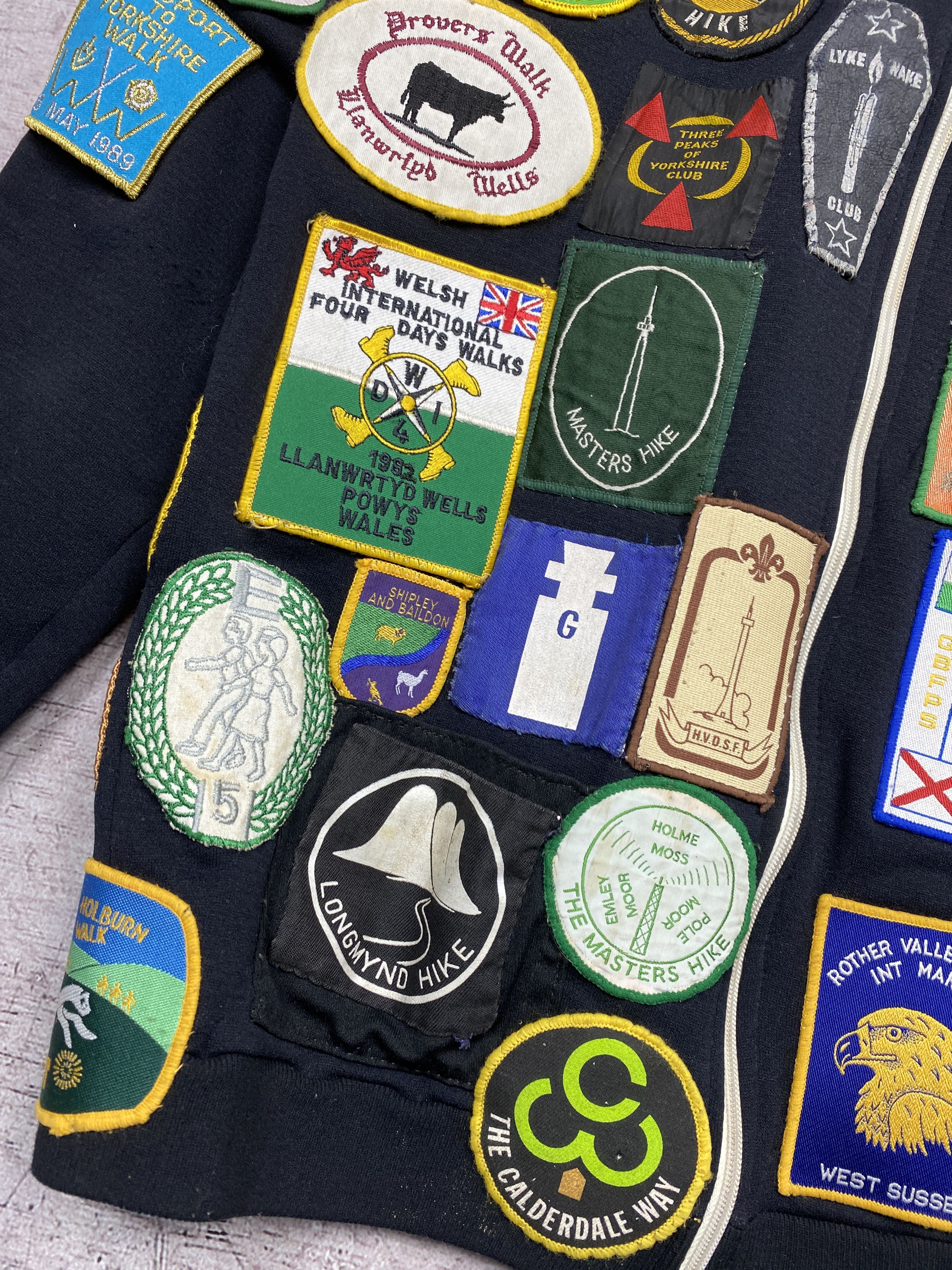 Vintage Vintage 1980’s Patch Covered Mens Bomber Jacket Size US L / EU 52-54 / 3 - 8 Thumbnail