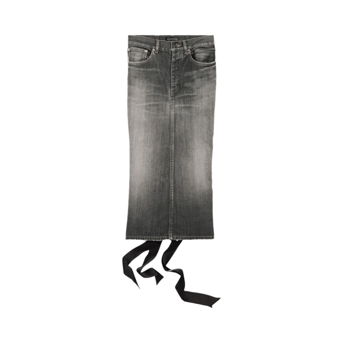 Balenciaga o1tr1nto0426 Lace-Up Skirt in Smoke Grey Size 25" / US 0 / IT 36 - 1 Thumbnail