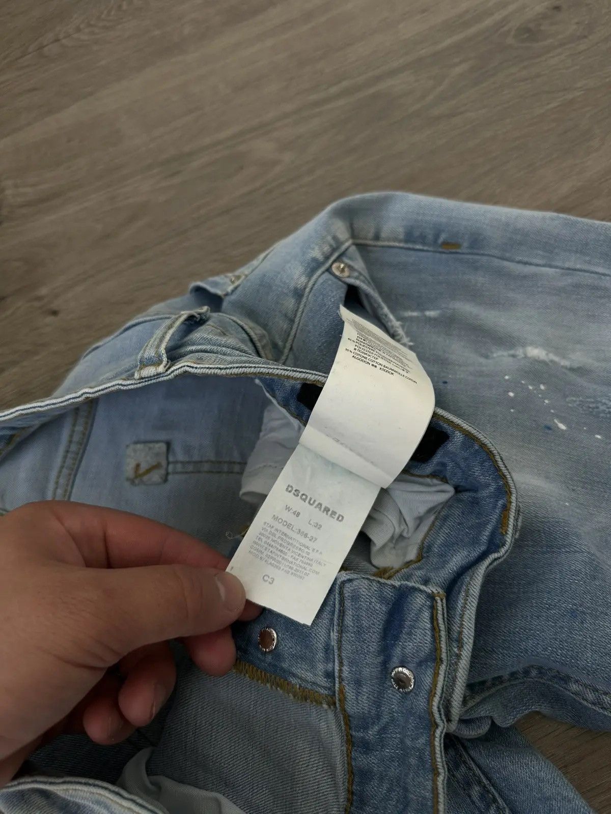Dsquared2 Vintage Japanese Denim Blue Faded Dsquared Mens Pants Size US 30 / EU 46 - 11 Thumbnail