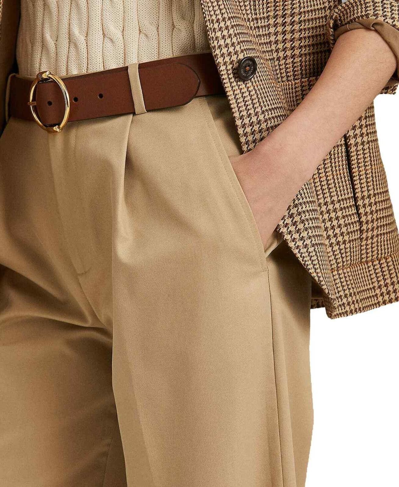 Lauren Ralph Lauren Lauren Ralph Lauren Petite Beige High Rise Ankle Pants 10 Size 32" / US 10 / IT 46 - 3 Thumbnail