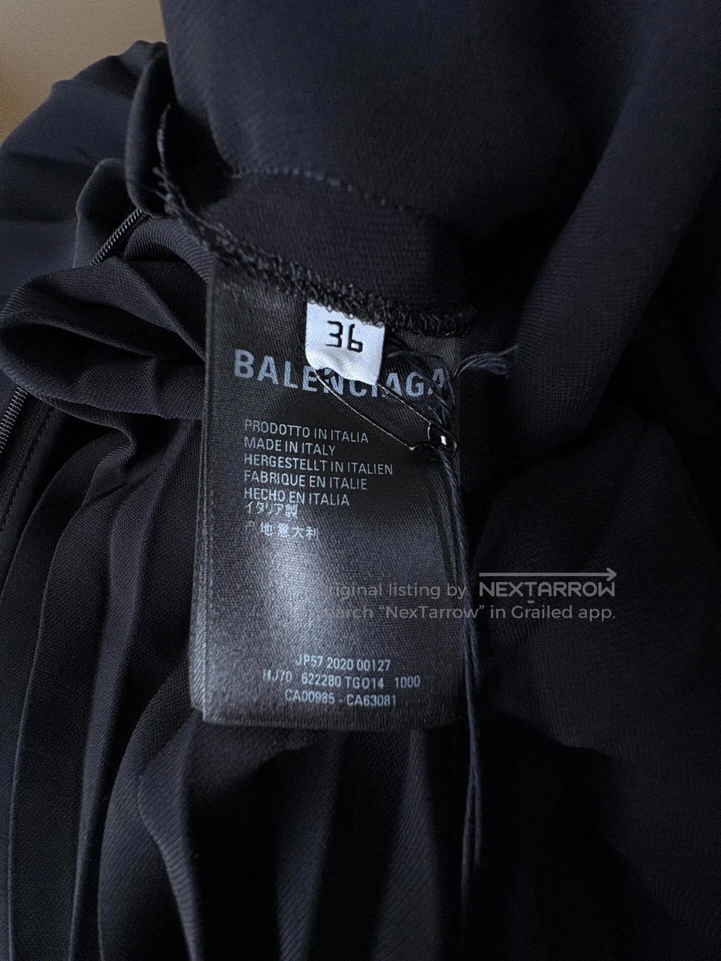 Balenciaga Balenciaga Asymmetric Cut Oversized Pleated Hem Midi Skirt Size 24" / US 00 / IT 34 - 7 Thumbnail