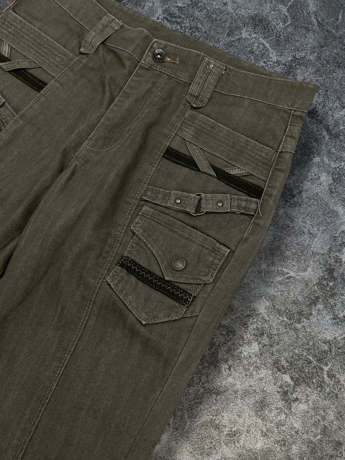 Japanese Brand Vintage Japan Designer 90’s Fash Trash Flared Bush Pant Size US 30 / EU 46 - 6 Thumbnail