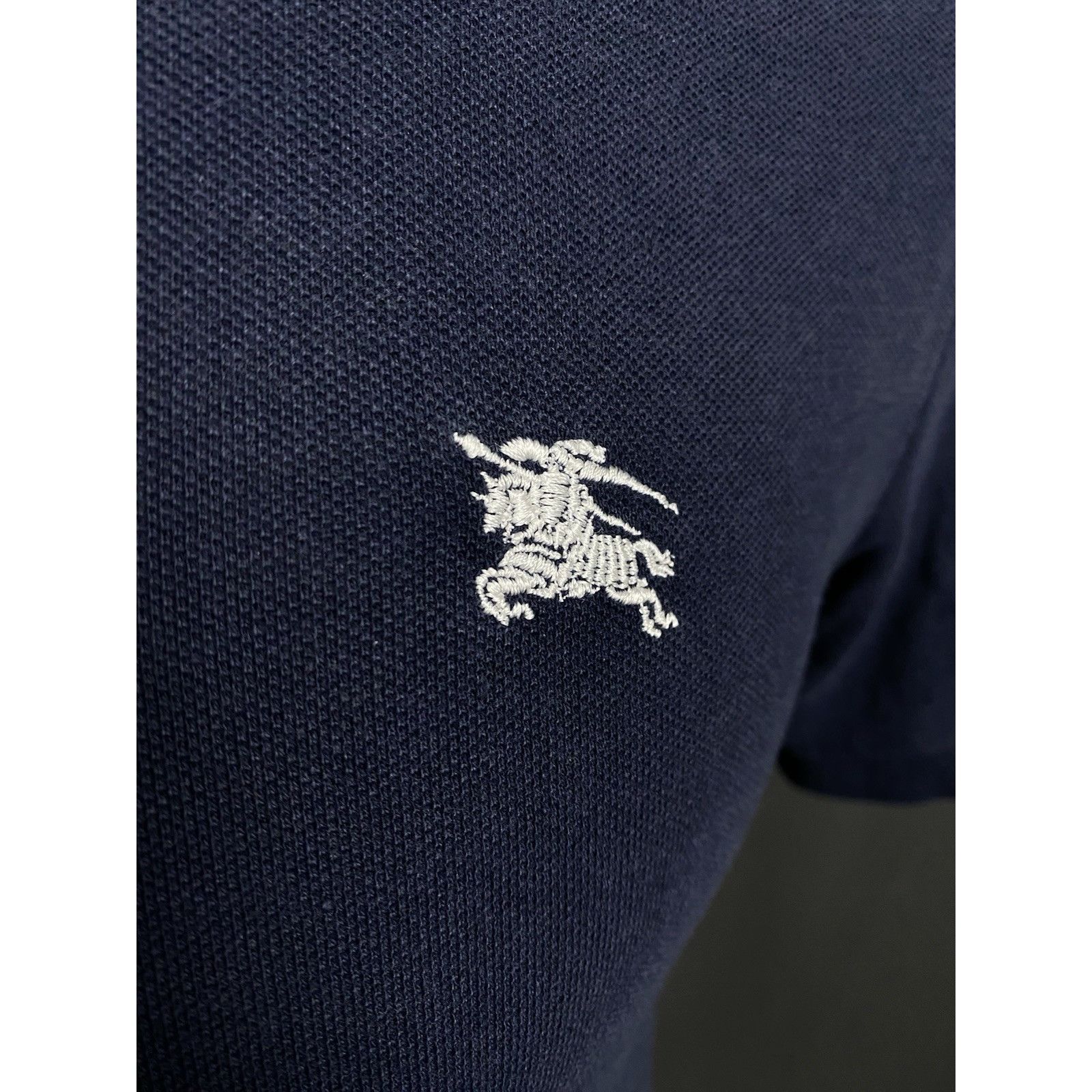 Burberry Burberry Nova Check Collar Men's Blue Garment Dyed Polo T-Sh Size US S / EU 44-46 / 1 - 8 Thumbnail