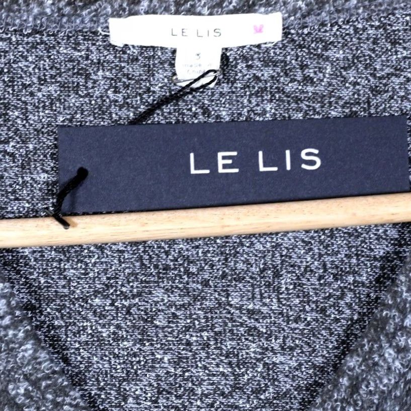 Vintage LE LIS Womens Long Sleeve Knit Top V Neck Charcoal Heathered S Size S / US 4 / IT 40 - 7 Thumbnail