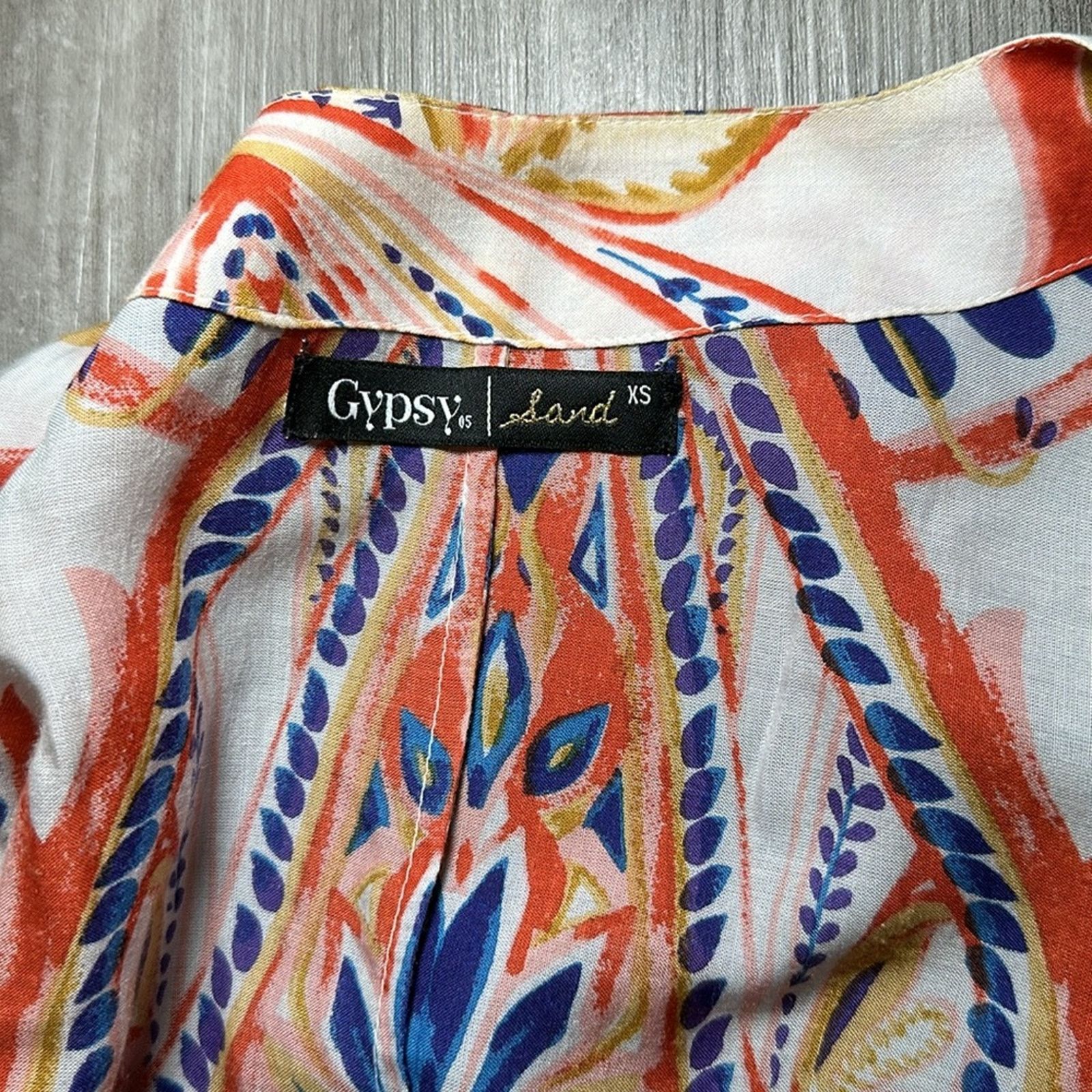 Other Gypsy Sand Boho Tasseled Abstract Cover Up - XS Size XS / US 0-2 / IT 36-38 - 4 Thumbnail