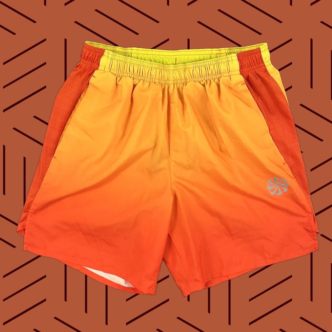 Nike Nike Challenger Shorts Men Small 6.5" Lined Orange Running Training Activewear Size US 29 - 1 Thumbnail