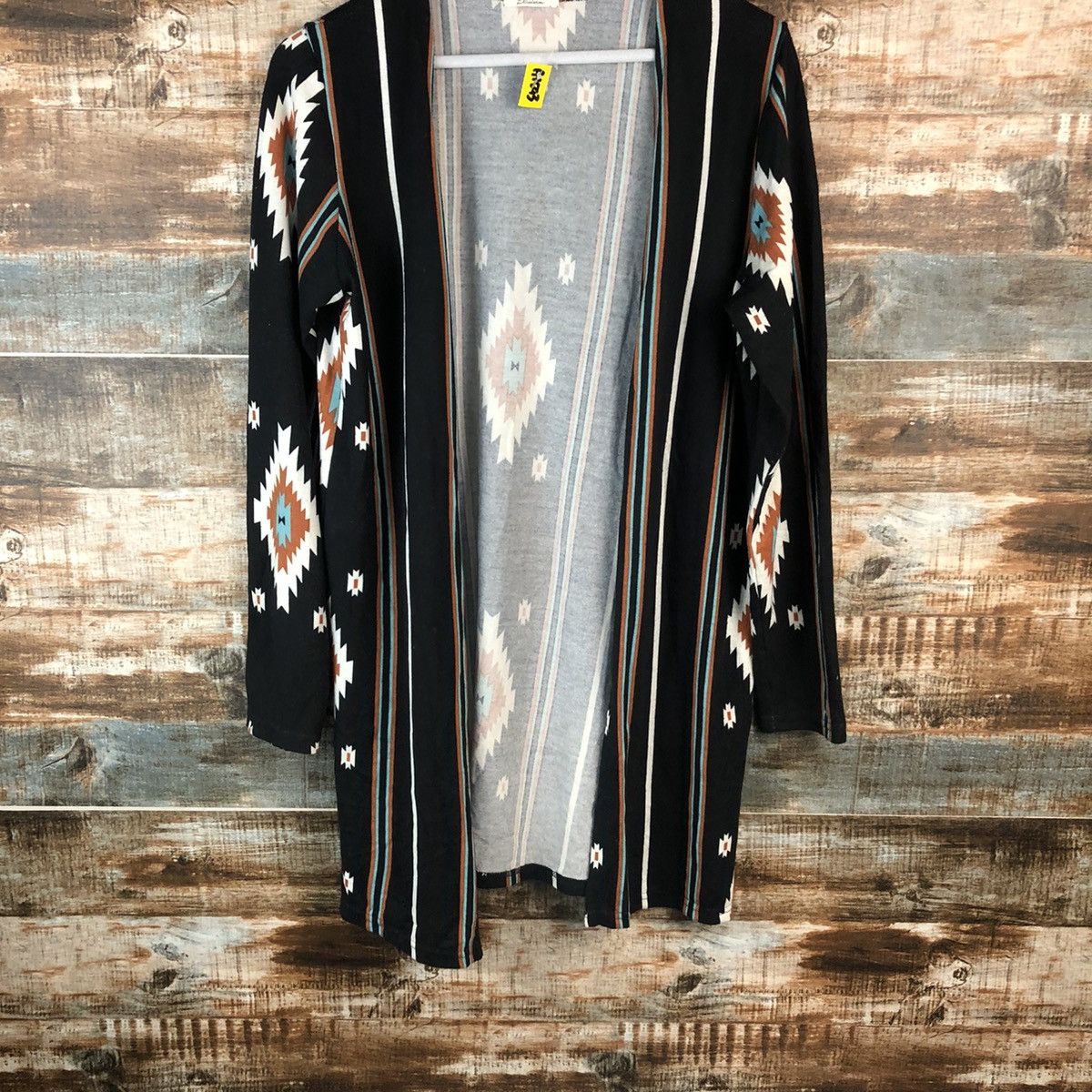 Japanese Brand Bliatanmu navajo Black Cardigan Knitwear #A1593 Size US M / EU 48-50 / 2 - 4 Thumbnail