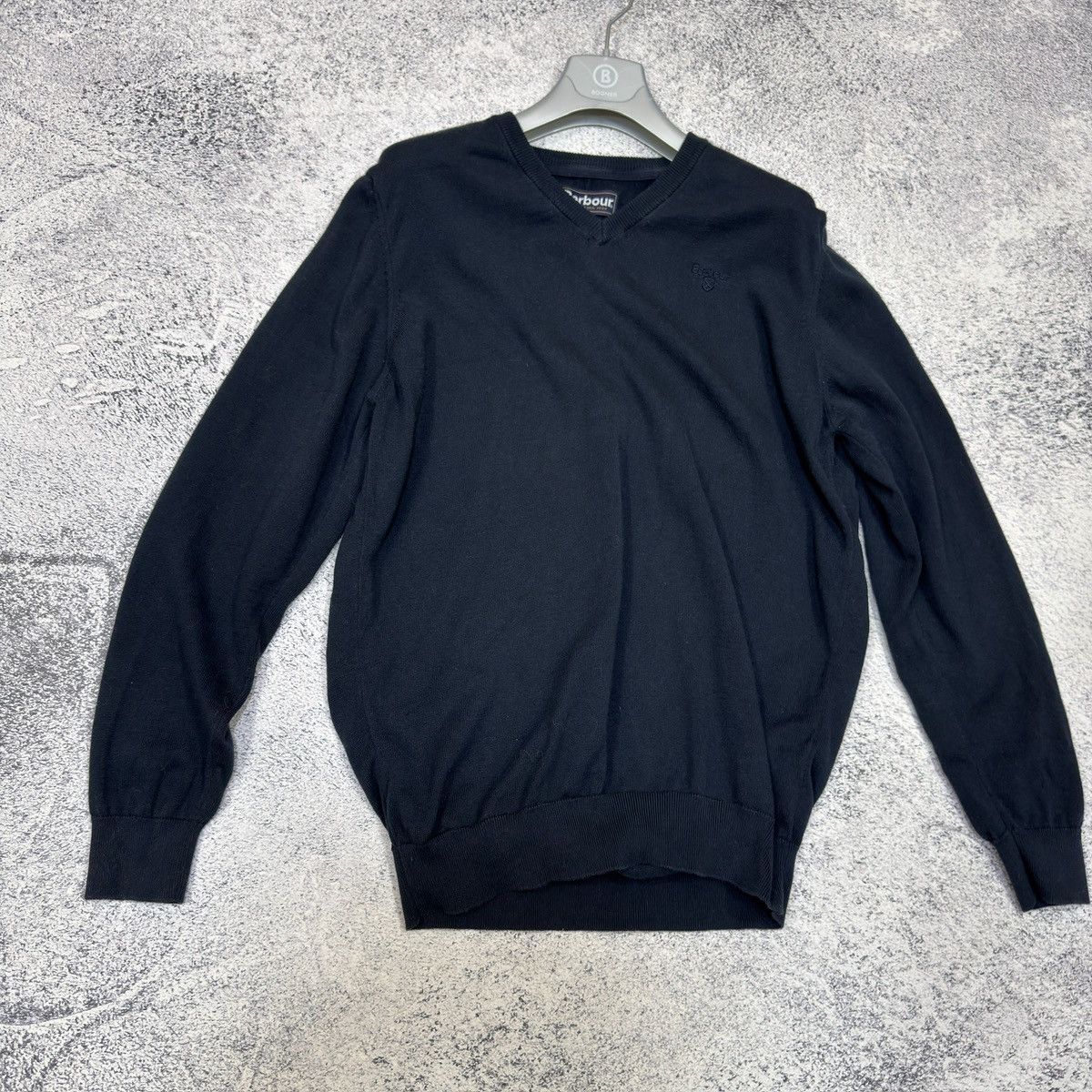 Barbour Barbour Pima Cotton Navy Jumper L size Size US L / EU 52-54 / 3 - 2 Thumbnail