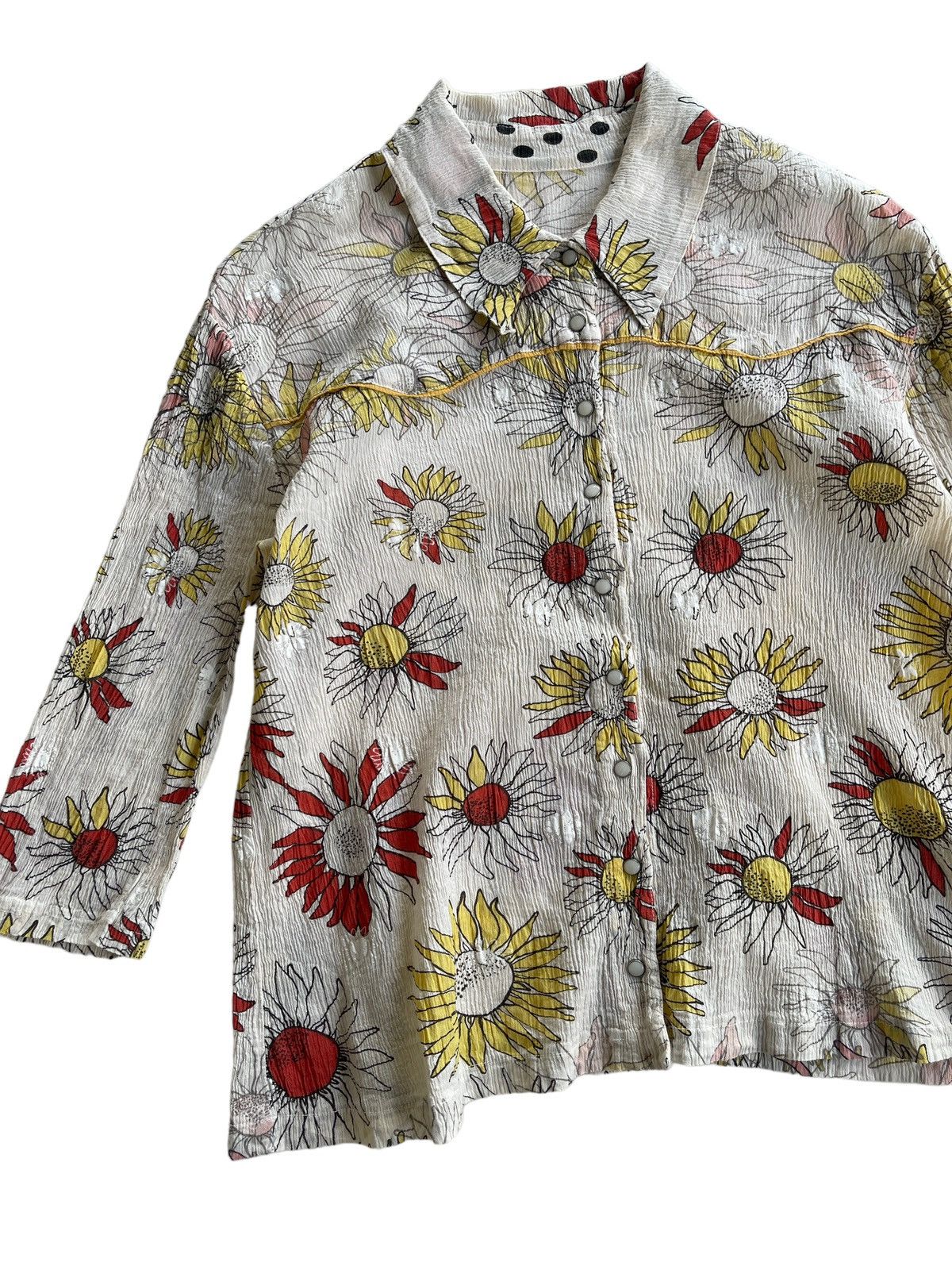 Issey Miyake Tsumori Chisato Pleats Please Flower Shirt Size S / US 4 / IT 40 - 4 Thumbnail