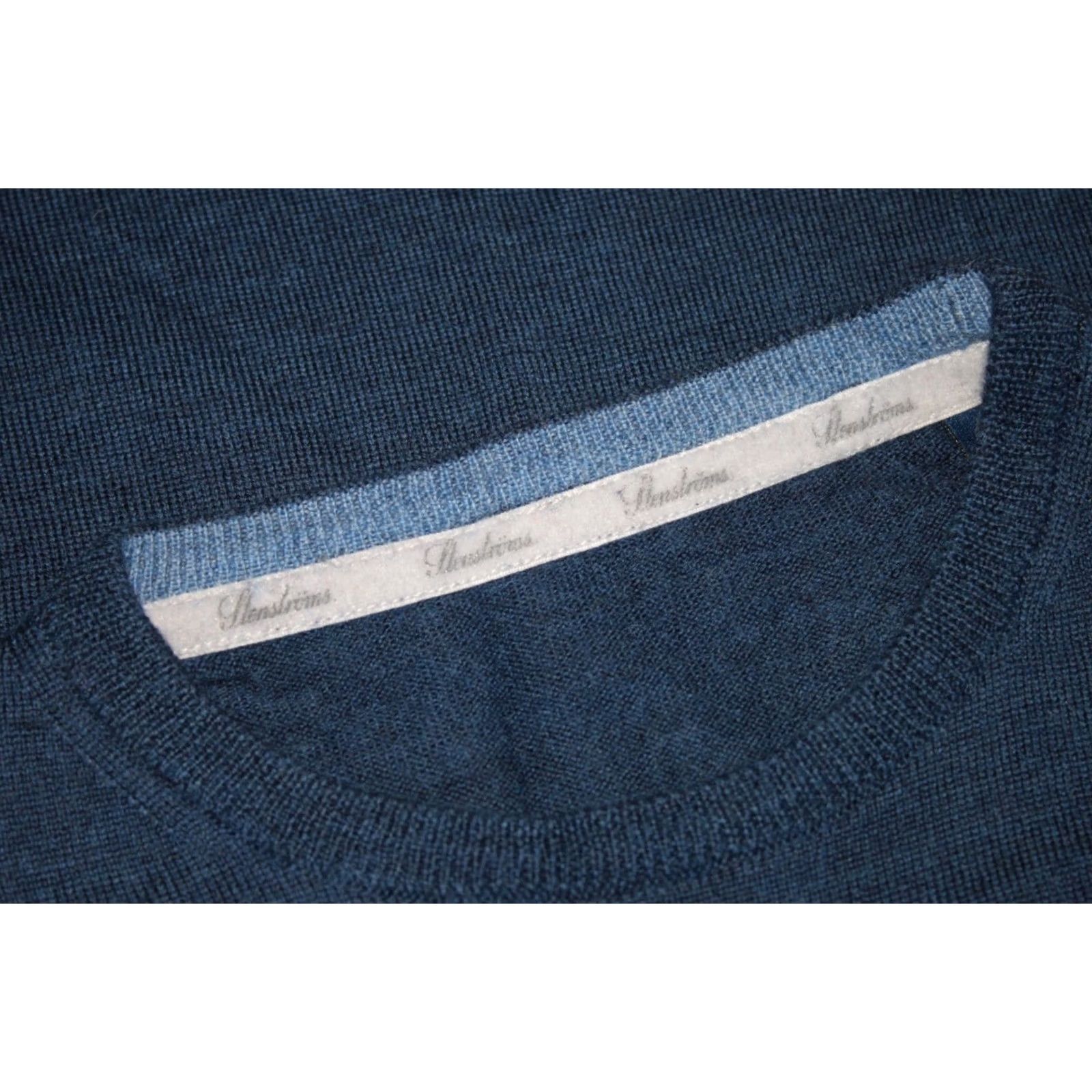 Vintage Stenstroms mens blue jumper pullover Size S 100% wool Size US S / EU 44-46 / 1 - 4 Thumbnail