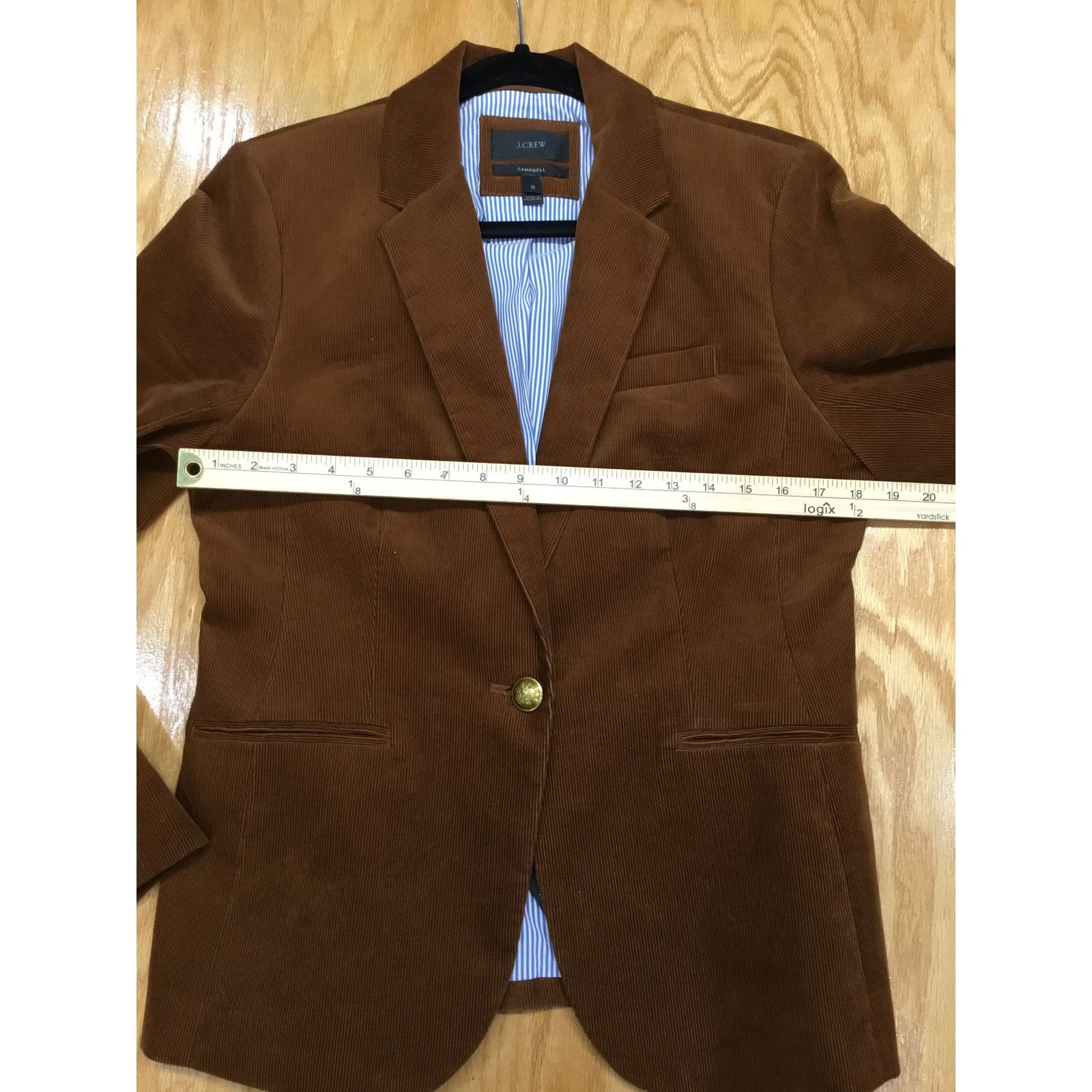 J.Crew J.Crew Campbell Blazer Women's 12 Brown Corduroy Stretch Size XL / US 12-14 / IT 48-50 - 7 Thumbnail