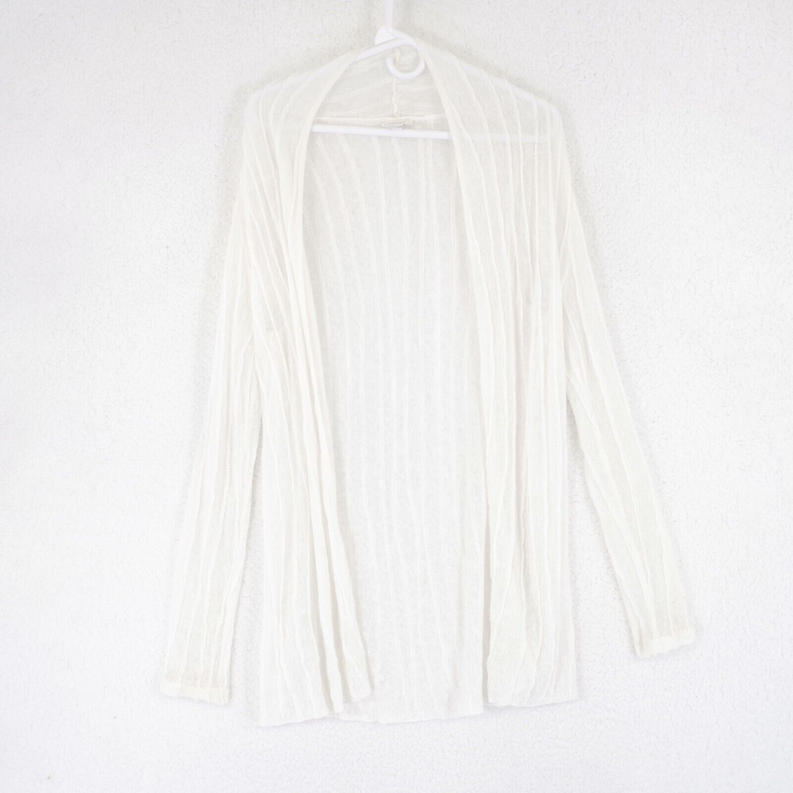 Chicos Chico's Loose Knit Cream Size 0 See Through Cardigan Sweater Size XS / US 0-2 / IT 36-38 - 1 Thumbnail
