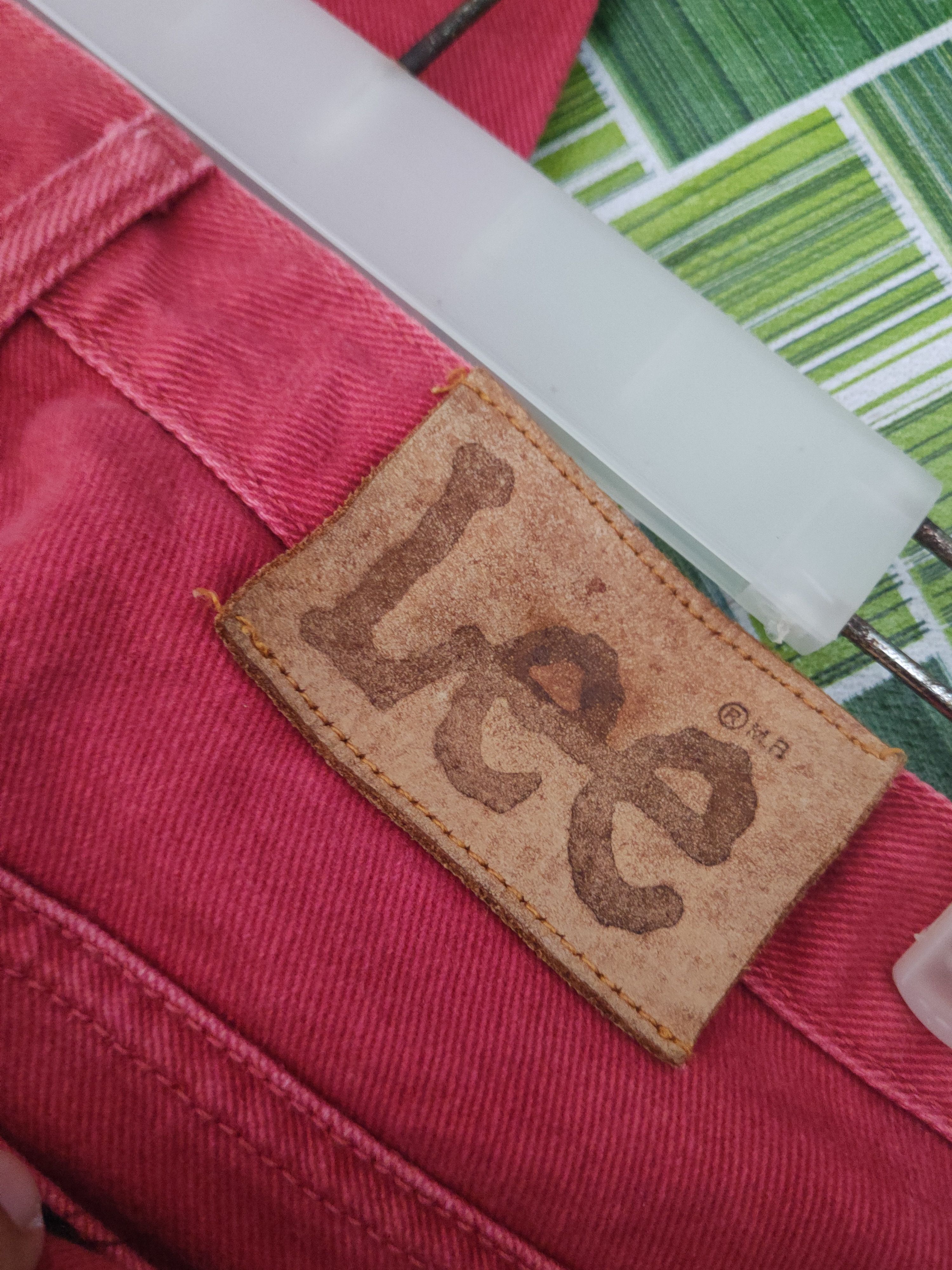 Vintage DL Lee Button Fly Red Distressed Ripped Jeans #2623 Size US 30 / EU 46 - 13 Thumbnail