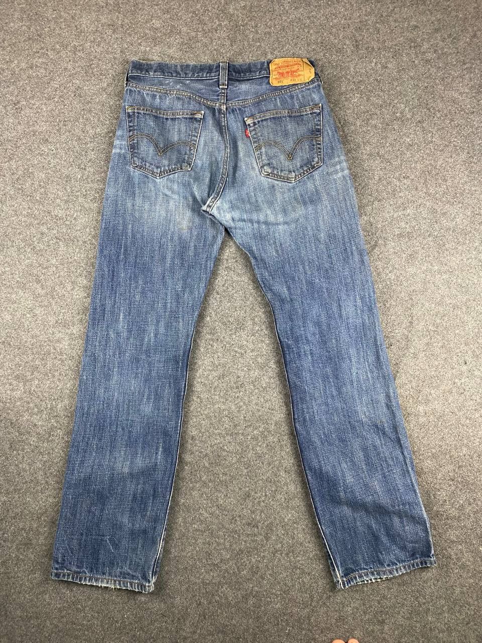 Levi's vintage levis 501 distressed denim nice design Size US 34 / EU 50 - 1 Thumbnail