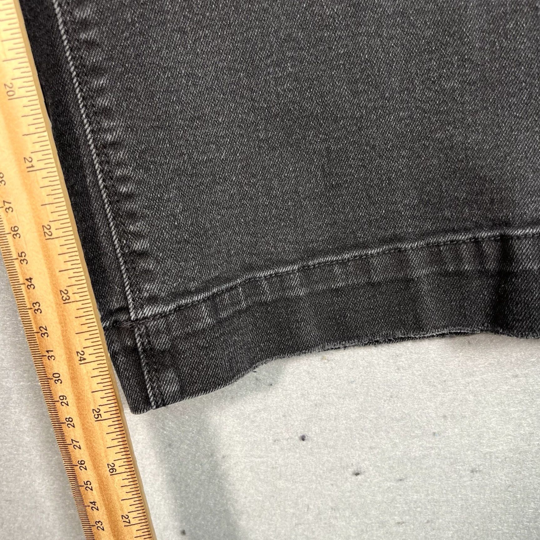 Vintage VINTAGE Unpublished Women's Wide Leg Jeans 27 Black Denim Stretch Straight Fit Retro 90s Size 27" / US 4 / IT 40 - 5 Thumbnail