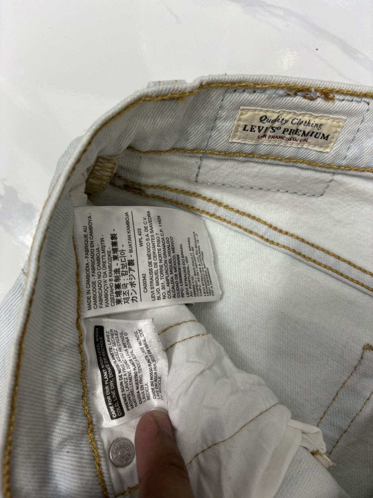 Kapital × Levi's Levis 501 Big E Y2K Straight Leg Cut Distressed Denim Jeans Size US 28 / EU 44 - 11 Thumbnail