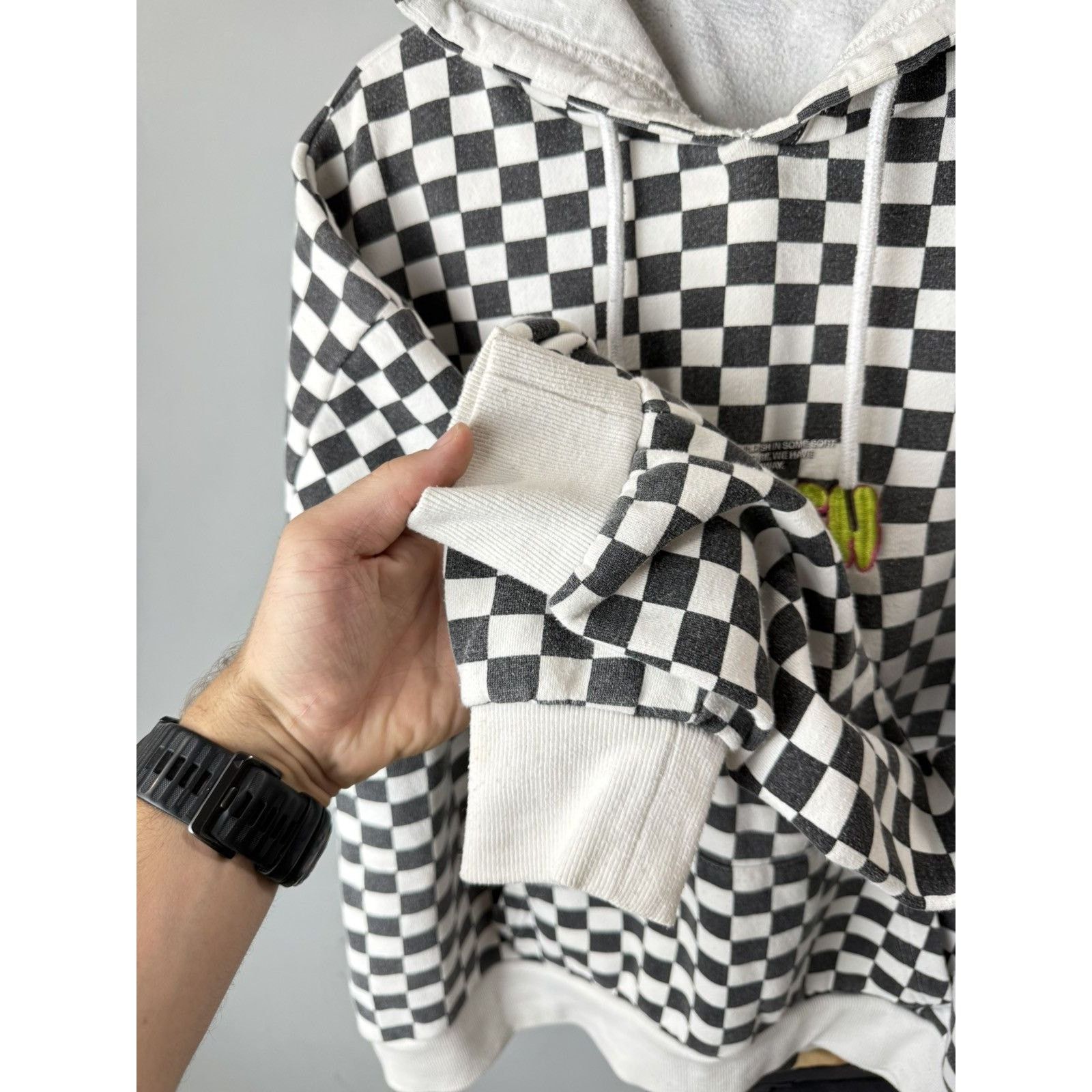 CHILDS Vintage Childish Checkered Embroidered Logo Hoodie Size US M / EU 48-50 / 2 - 7 Thumbnail