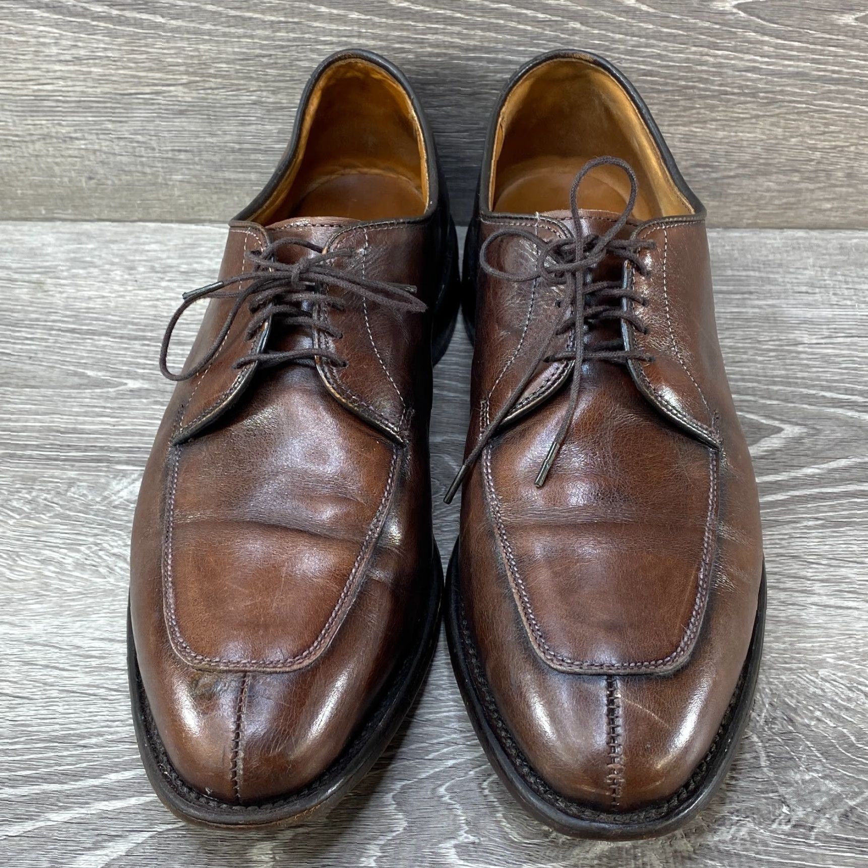Allen Edmonds Allen Edmonds DELRAY Dress Oxford Brown Leather Mens 9.5 D Size US 10 / EU 43 - 3 Thumbnail
