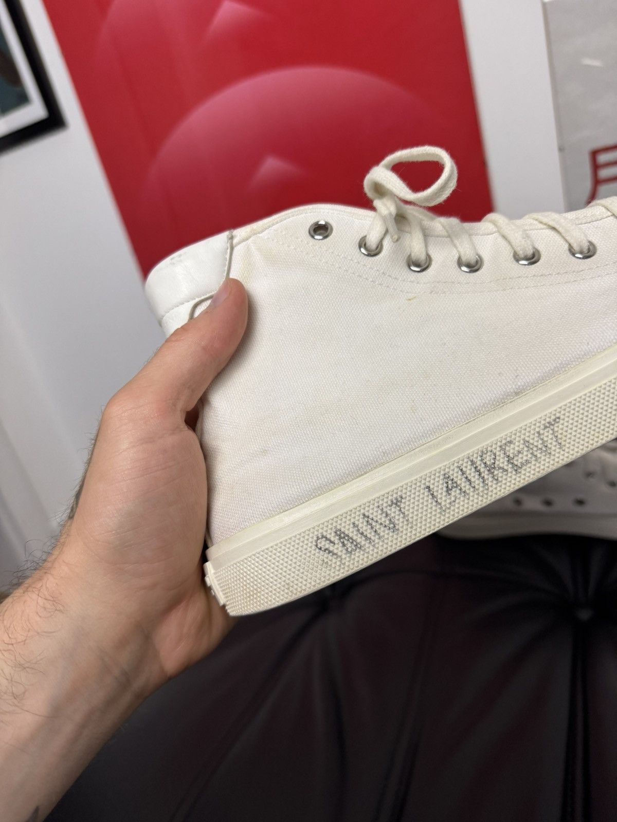 Saint Laurent Paris Saint Laurent Malibu High Tops Designer Luxury Shoes Rare Size US 7.5 / EU 40-41 - 2 Thumbnail