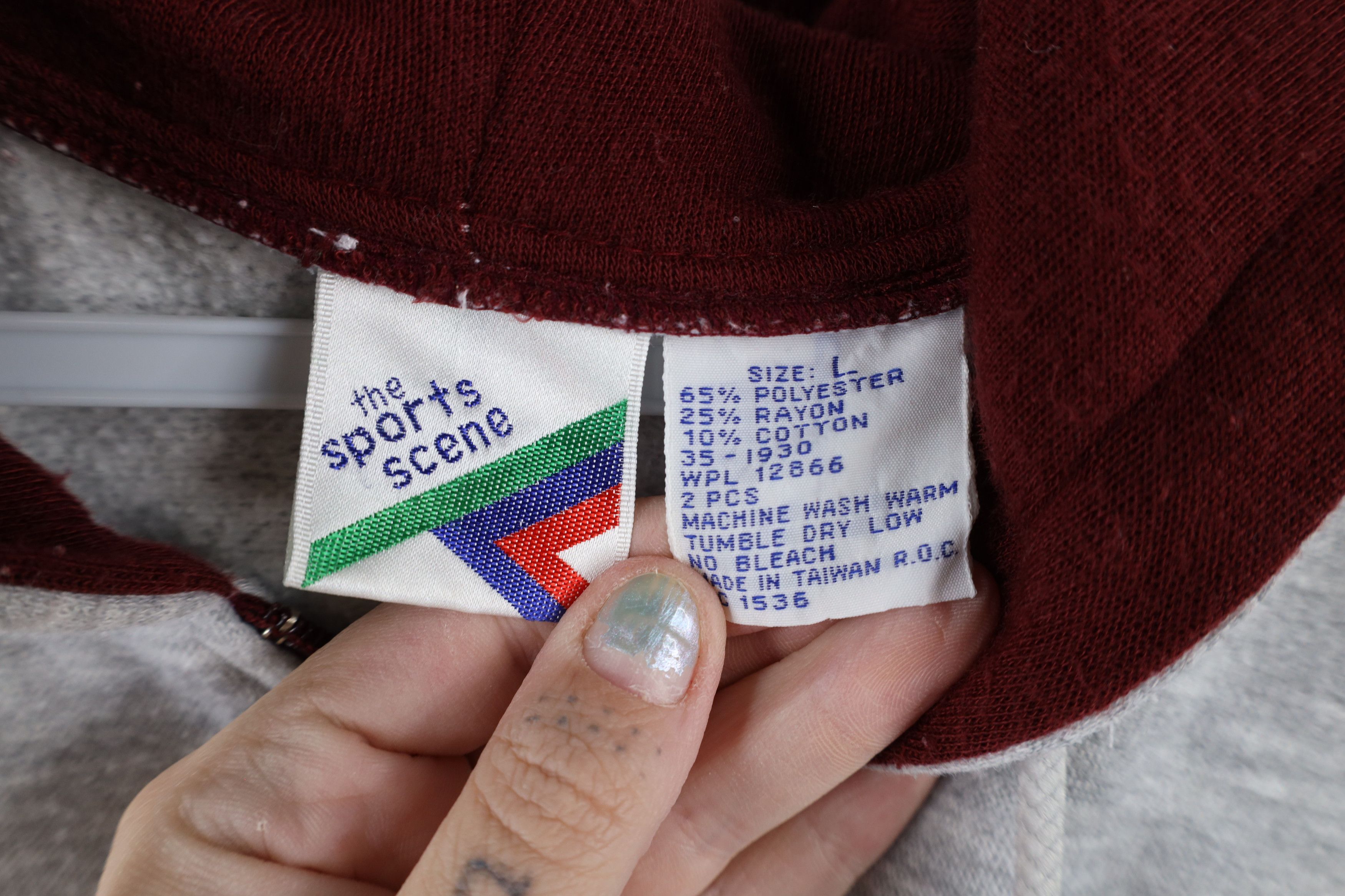 Vintage 70s Streetwear Striped Triblend Full Zip Hoodie