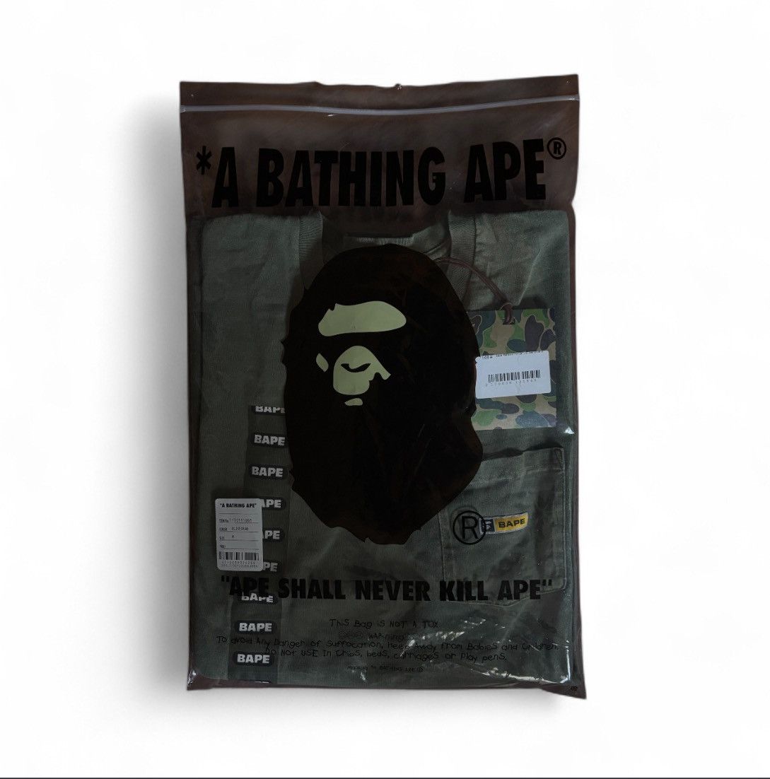 Bape BAPE Relaxed Pocket L/S Tee Olive Size US M / EU 48-50 / 2 - 8 Thumbnail