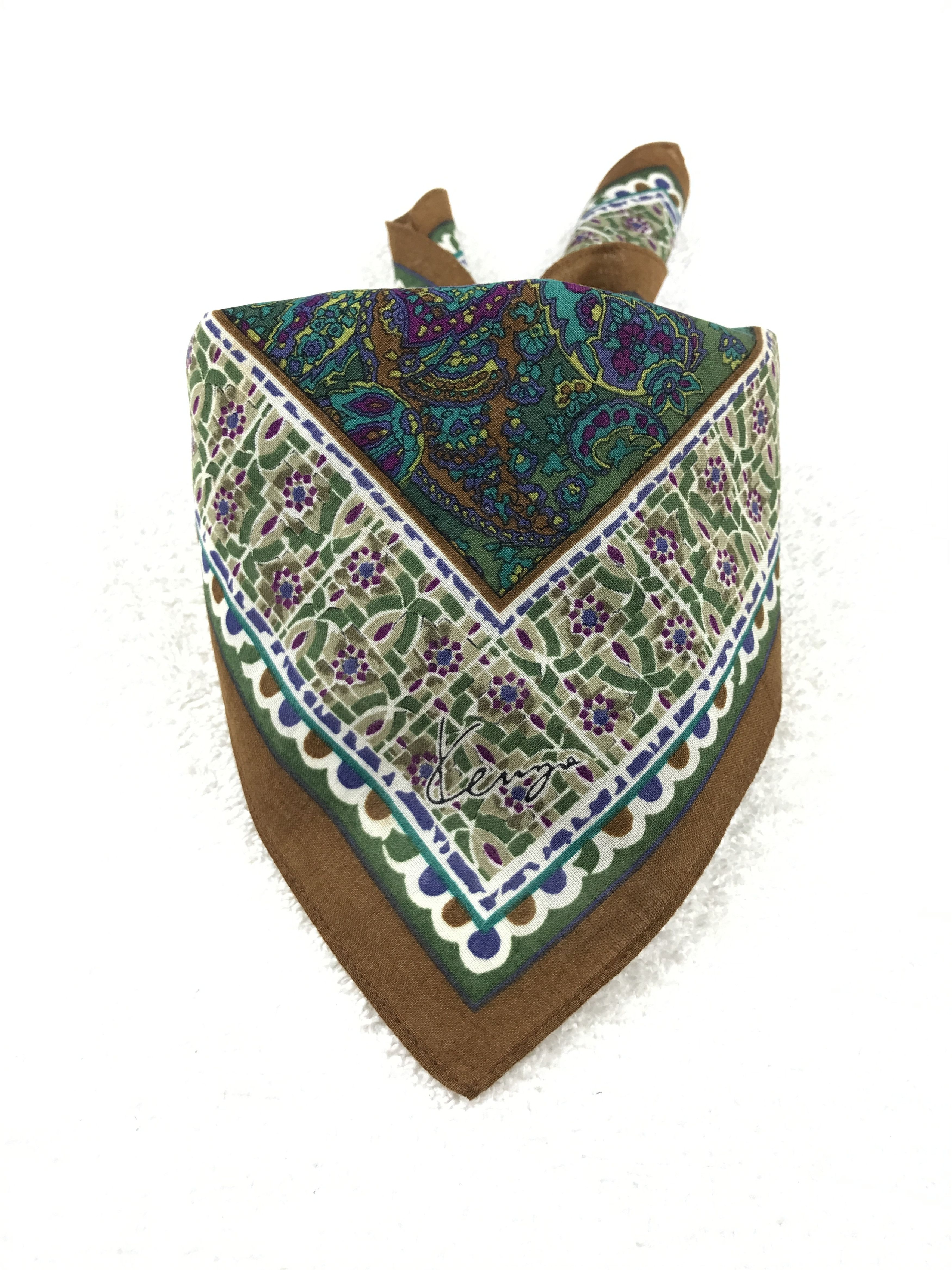 Japanese Brand × Kenzo × Vintage Vintage Kenzo Bandana Neckerchief Handkerchief Size ONE SIZE - 3 Thumbnail