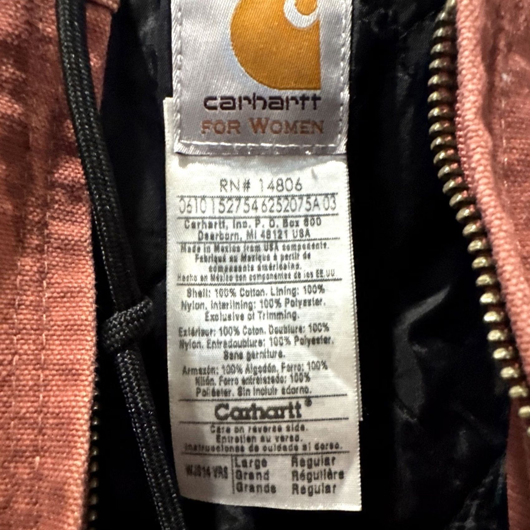 Carhartt VINTAGE Carhartt Women's Workwear Jacket WJ014 VRS Size L Pink Bomber Jacket Y2K RARE HTF Size L / US 10 / IT 46 - 6 Thumbnail