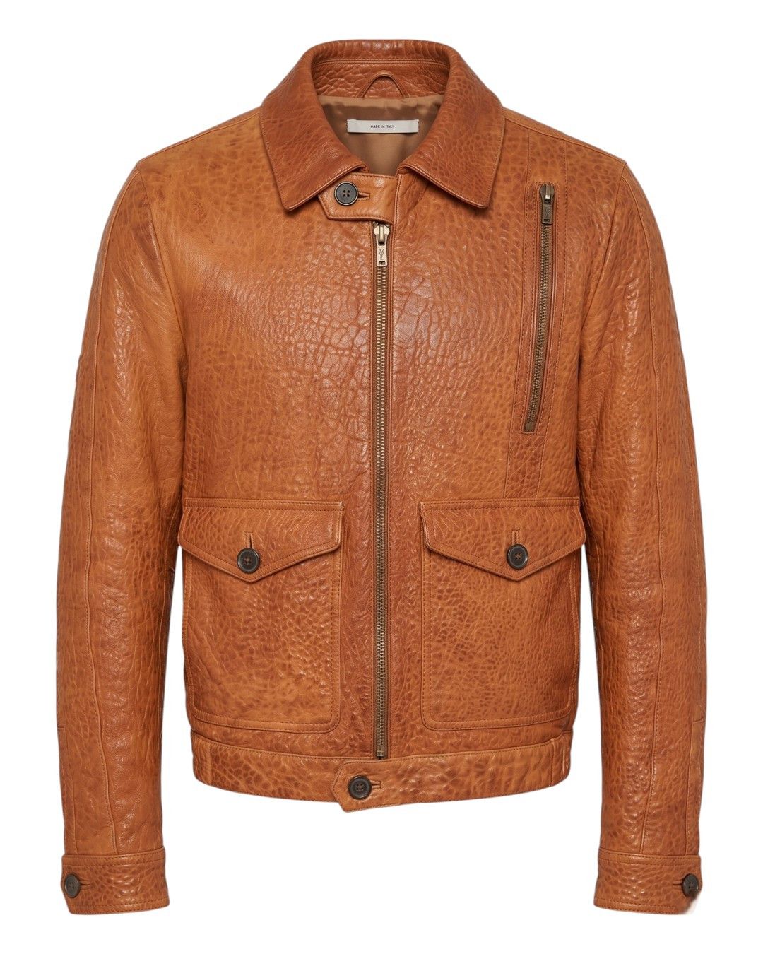 Yves Saint Laurent RIVE GAUCHE BY TOM FORD LEATHER BIKER BOMBER JACKET Size US L / EU 52-54 / 3 - 1 Thumbnail