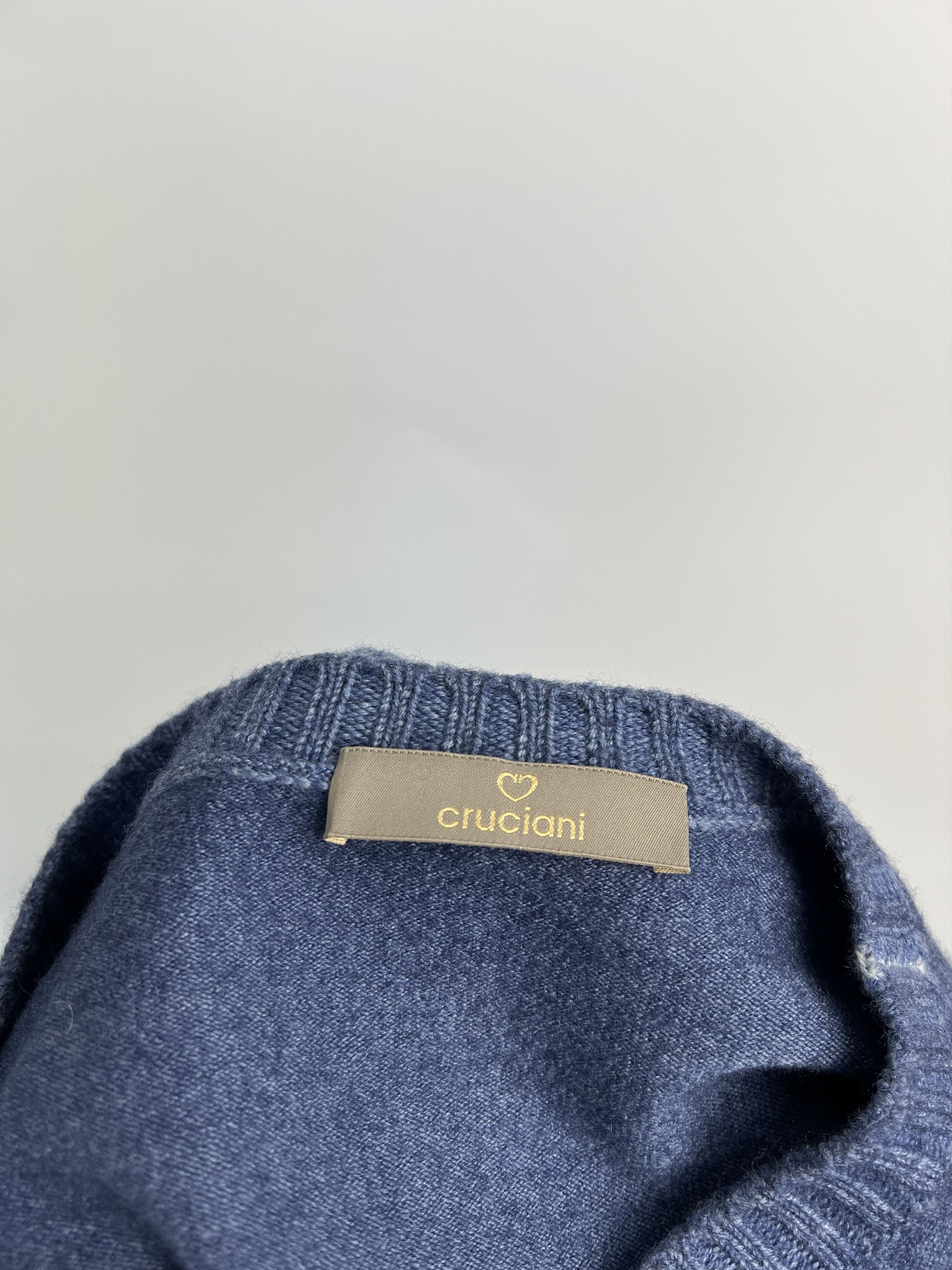 Cruciani Cruciani Men's Blue 100% Wool Sweater Size 52(M/L) Size US M / EU 48-50 / 2 - 9 Thumbnail