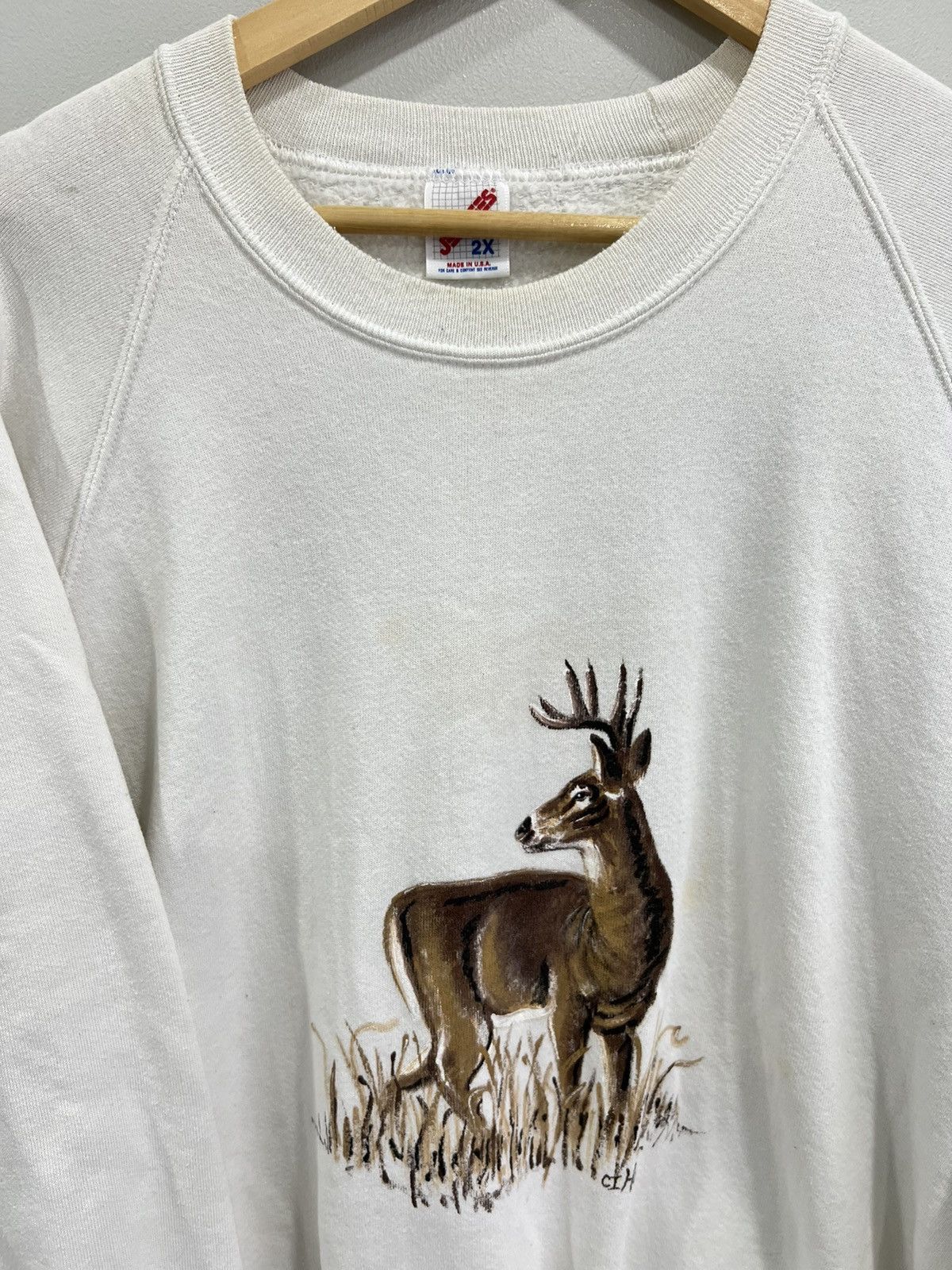 Vintage Vintage Deer Sweater Sweatshirt animal Size US XXL / EU 58 / 5 - 2 Thumbnail