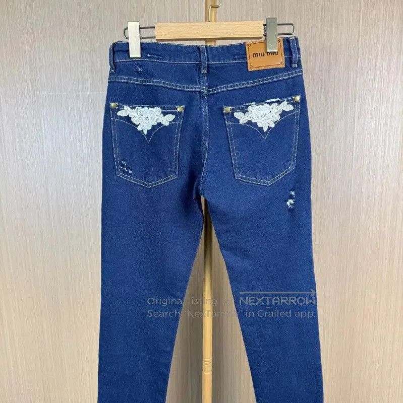 Miu Miu Miu Miu Blue Cotton Women's Denim Pants . Size 26" / US 2 / IT 38 - 2 Thumbnail