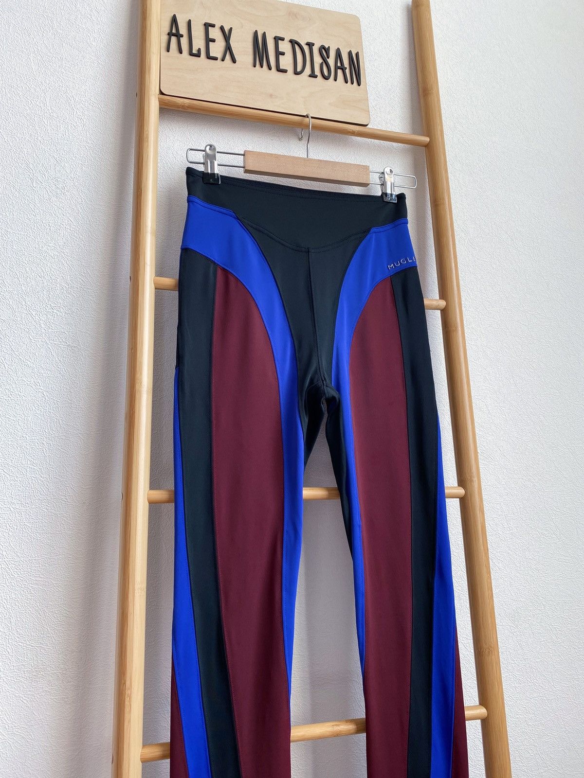 Mugler Mugler x H&M Spiral-Paneled Jersey Leggings Size 27" / US 4 / IT 40 - 6 Thumbnail