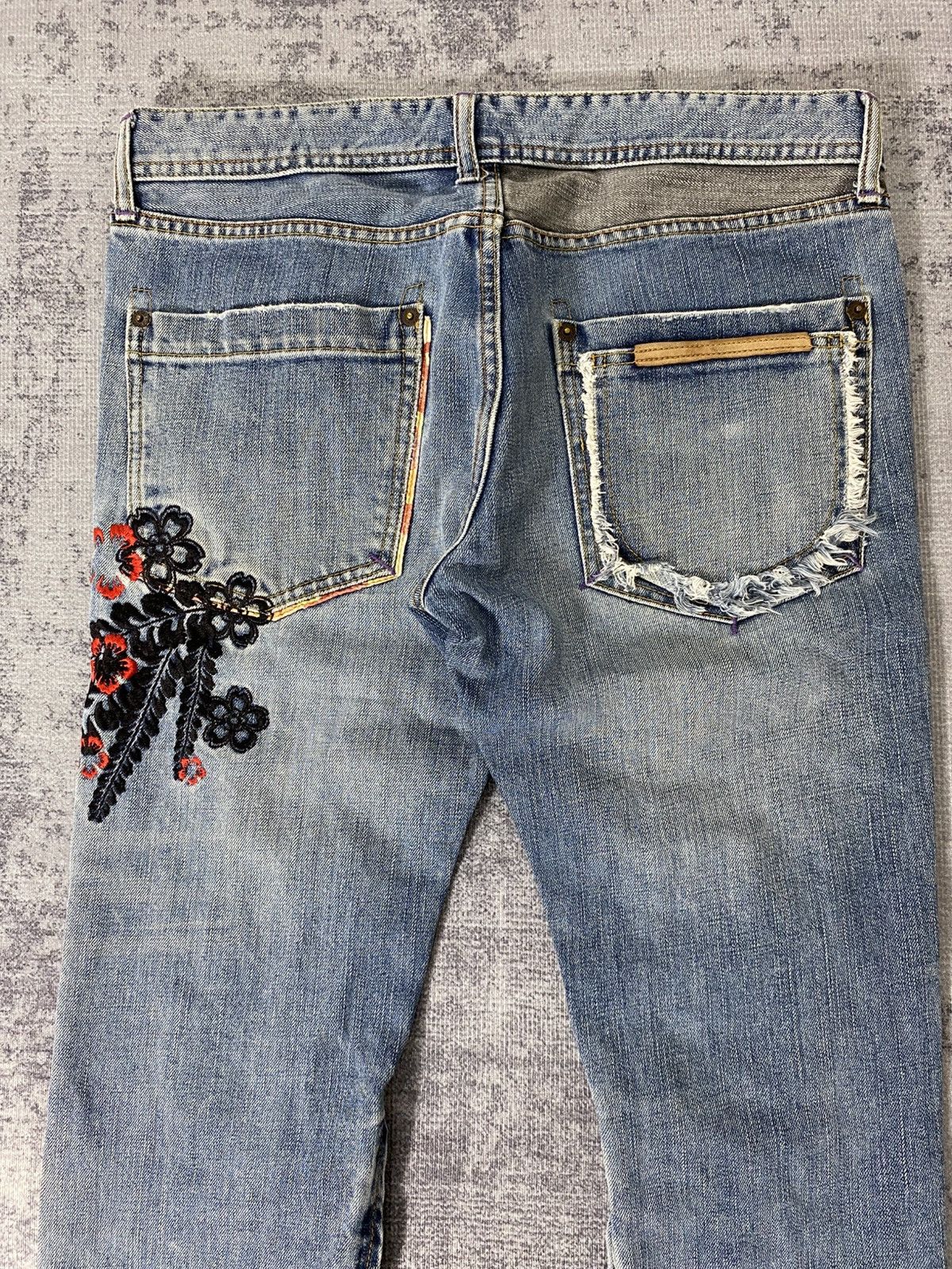Le Grande Bleu (L.G.B.) takeo kikuchi patchwork jeans flared embroidery y2k Size US 32 / EU 48 - 10 Thumbnail