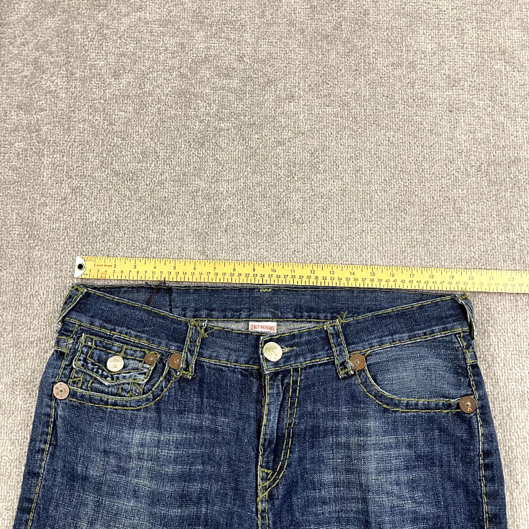 True Religion TRUE RELIGION Jeans Mens 38 x 32 Straight Blue Denim Ricky Super T Hip Hop Jeans Size US 38 / EU 54 - 4 Thumbnail