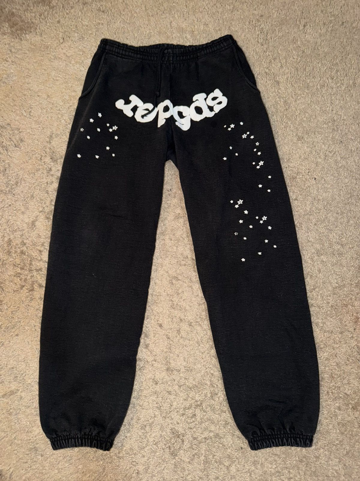 Sp5der Sp5der OG Web Sweatpants ‘Black’ Size US 32 / EU 48 - 1 Thumbnail