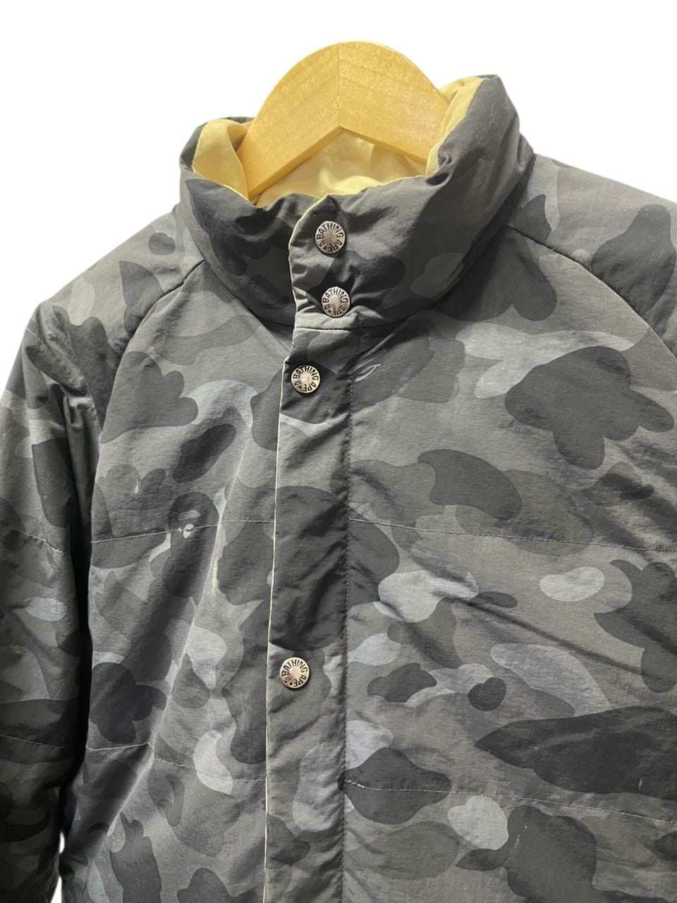 Bape A Bathing Ape Revesible Puffer Jacket Black & White Camo Size US M / EU 48-50 / 2 - 6 Thumbnail