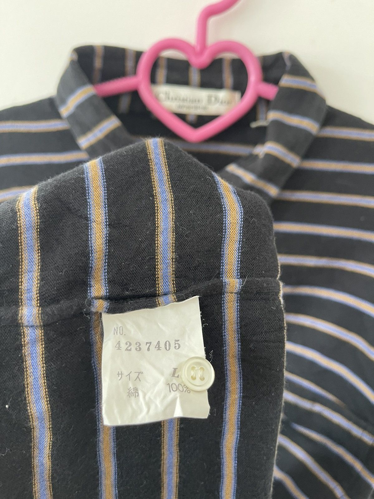 Christian Dior Monsieur Rare Vintage CHRISTIAN DIOR MONSIEUR Striped Polo Tee Size US L / EU 52-54 / 3 - 5 Thumbnail