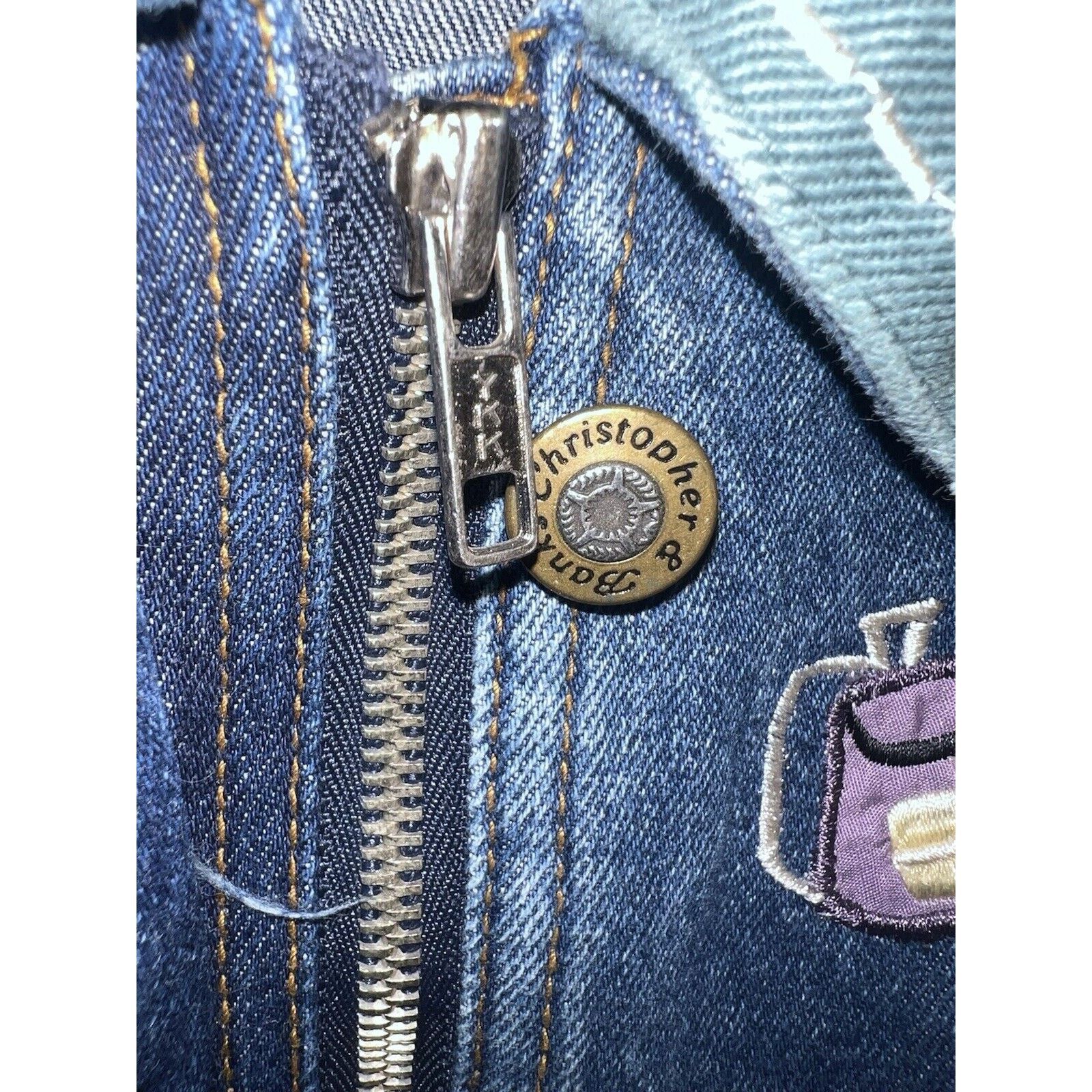 Other Christopher & Banks Women’s Denim Jacket Blue Large VINTAGE Size L / US 10 / IT 46 - 6 Thumbnail